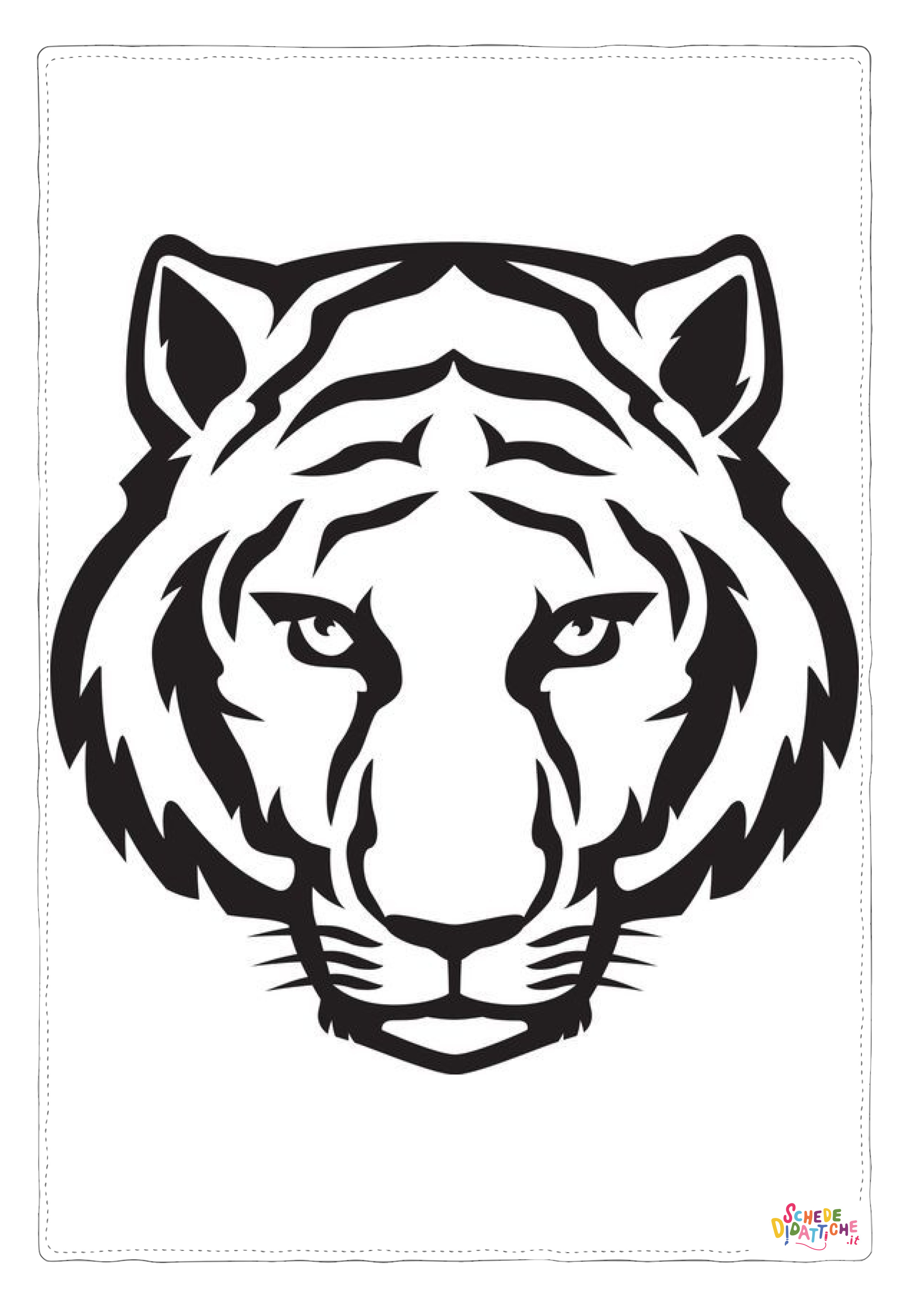 Disegno "Disegno di tigre da stampare e colorare 37" Disegno di tigre da stampare e colorare 37