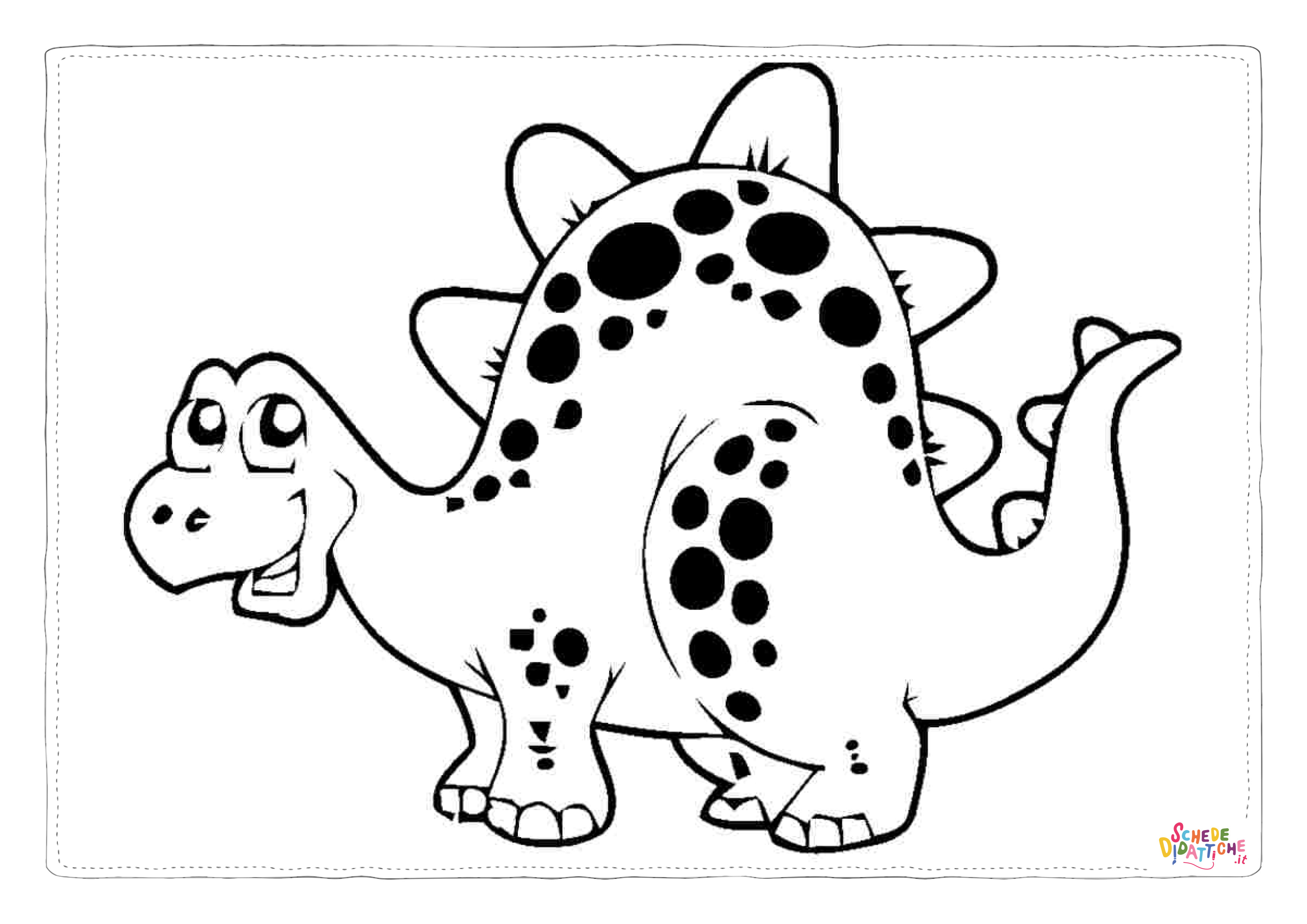 Disegno "Disegno di Stegosauro da stampare e colorare 5" Disegno di Stegosauro da stampare e colorare 5