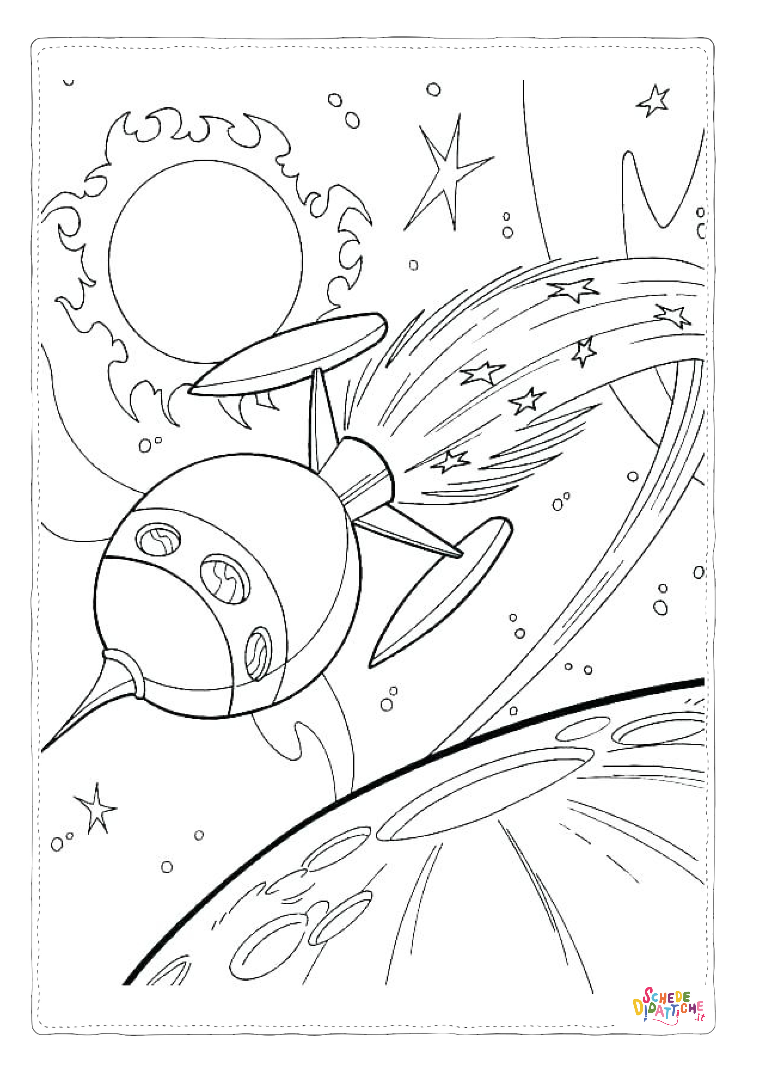 Disegno "Disegno di astronave da stampare e colorare 38" Disegno di astronave da stampare e colorare 38