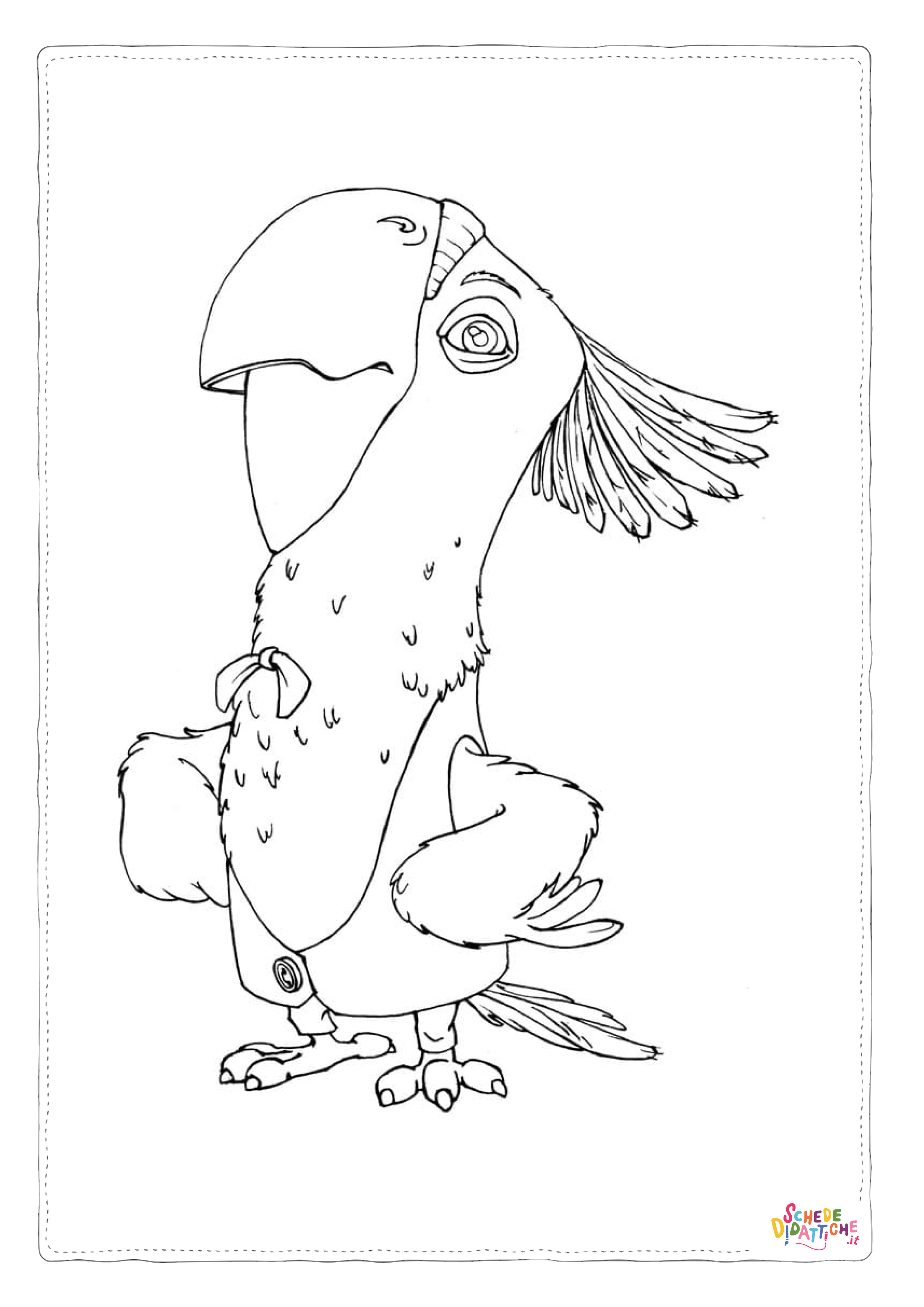 Disegno "Disegno di pappagallo da stampare e colorare 52" Disegno di pappagallo da stampare e colorare 52