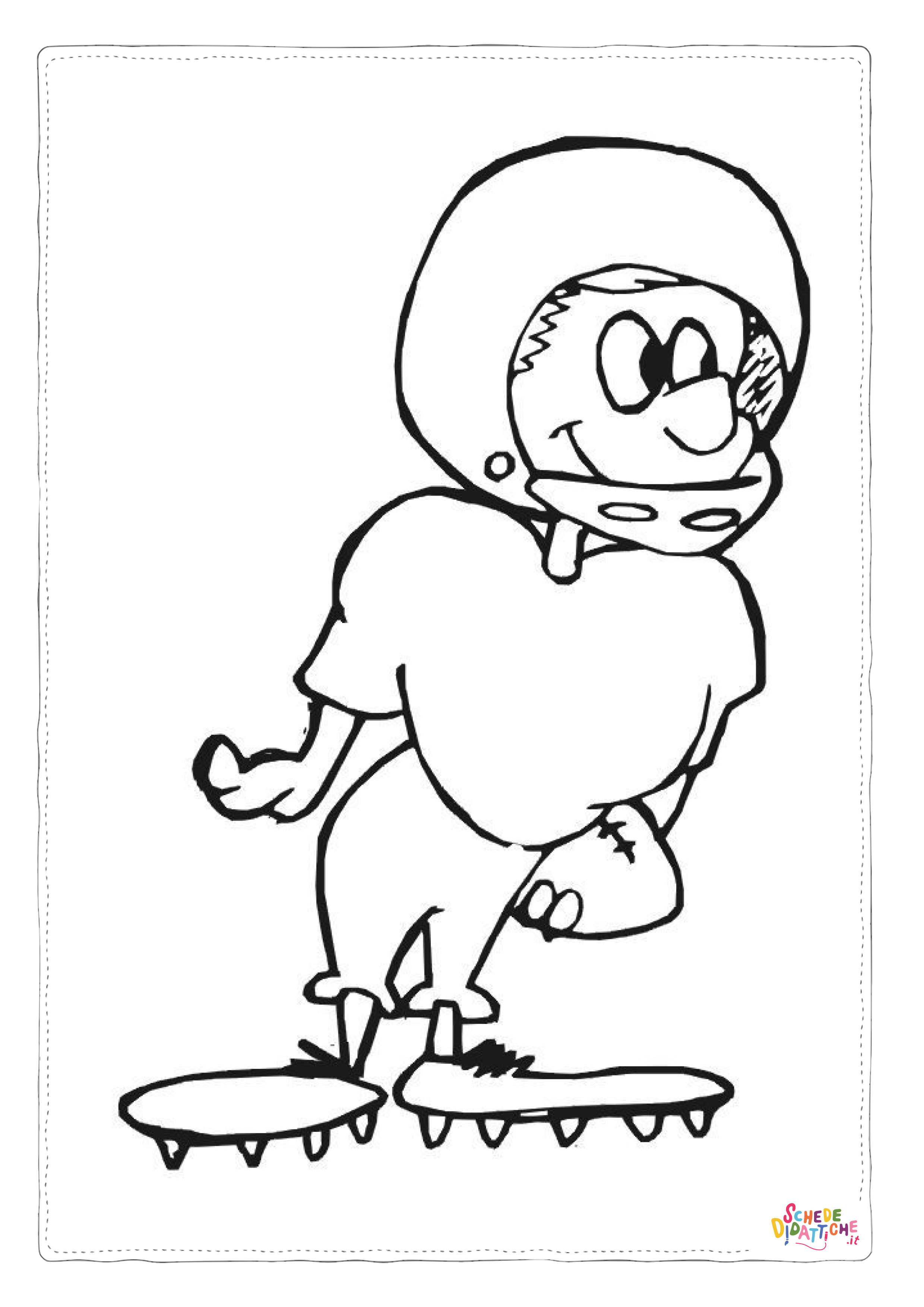 Disegno "Disegno di football americano da stampare e colorare 37" Disegno di football americano da stampare e colorare 37