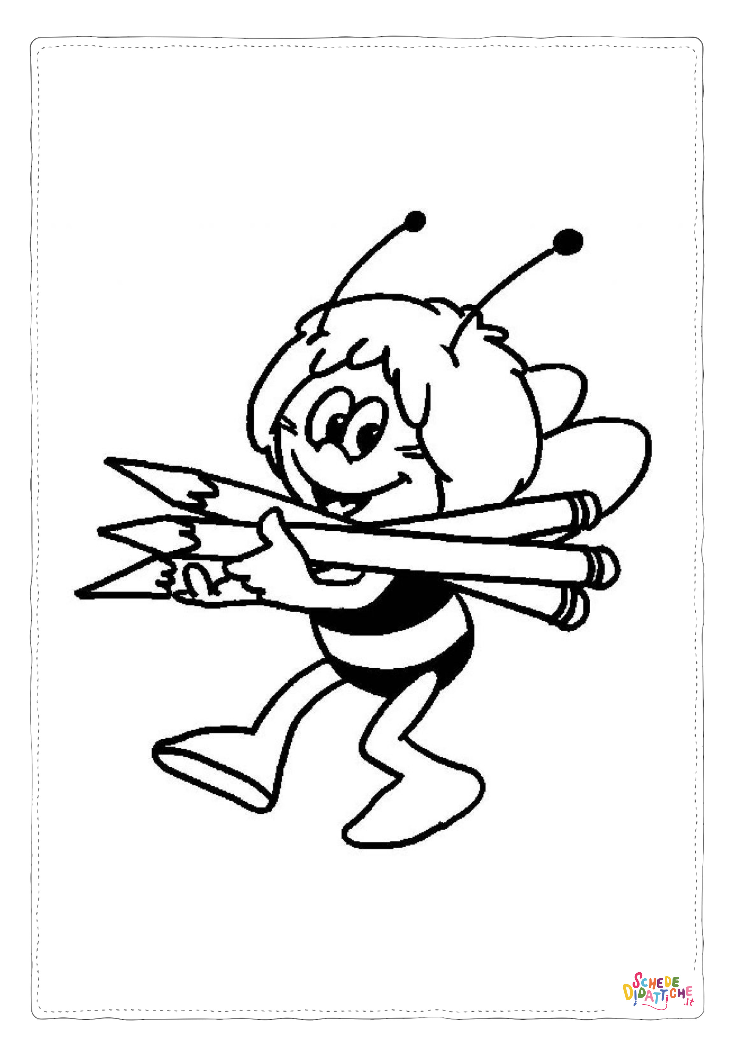Disegno di Ape Maia da stampare e colorare 16
