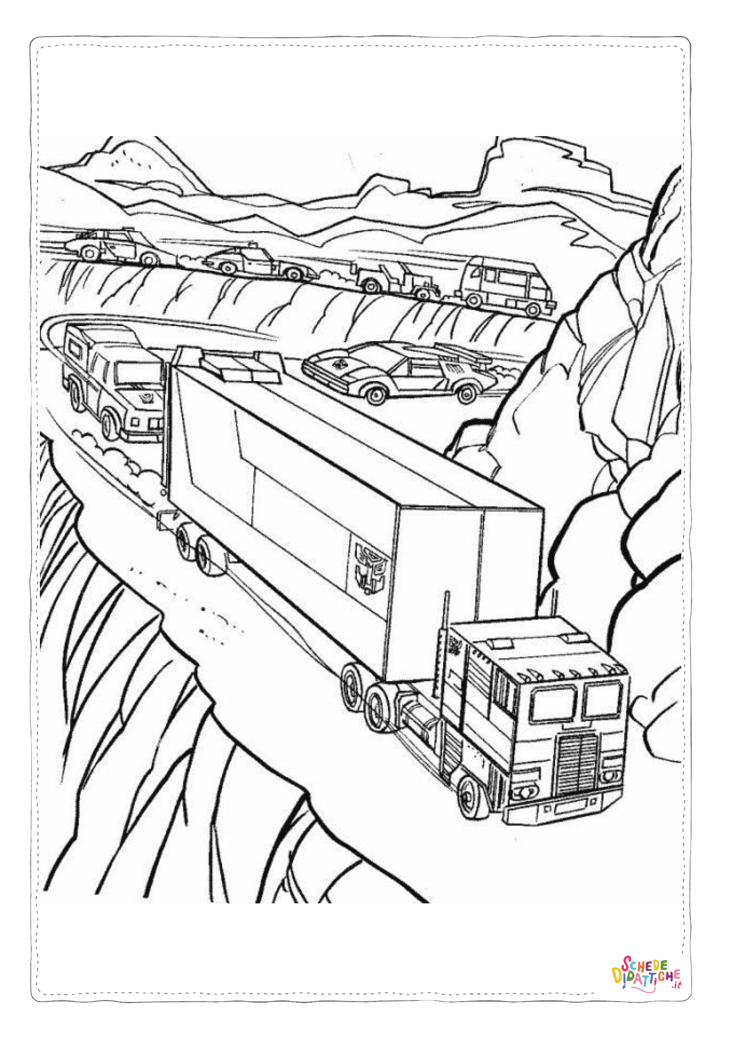 Disegno "Disegno di mezzo da lavoro da stampare e colorare 5" Disegno di mezzo da lavoro da stampare e colorare 5