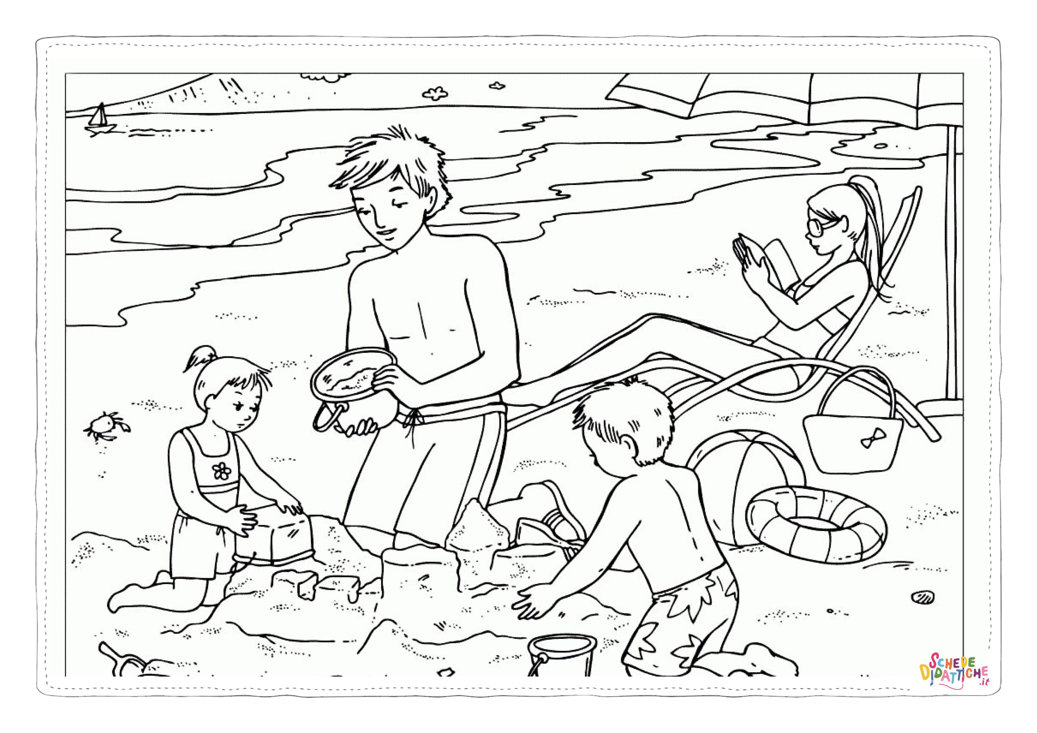 Disegno "Bambini in spiaggia 32" Bambini in spiaggia 32