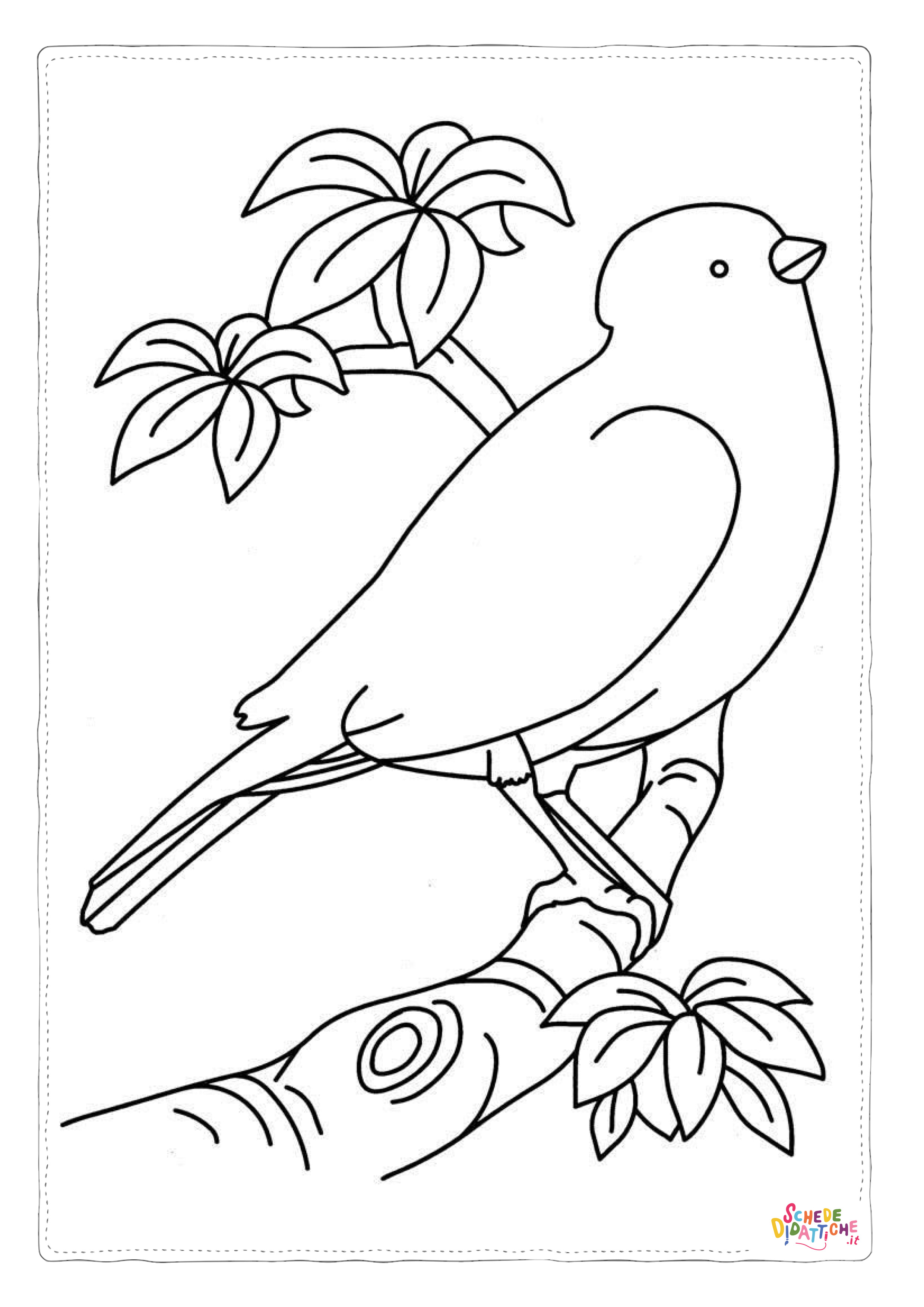 Disegno "Disegno di passero da stampare e colorare 80" Disegno di passero da stampare e colorare 80