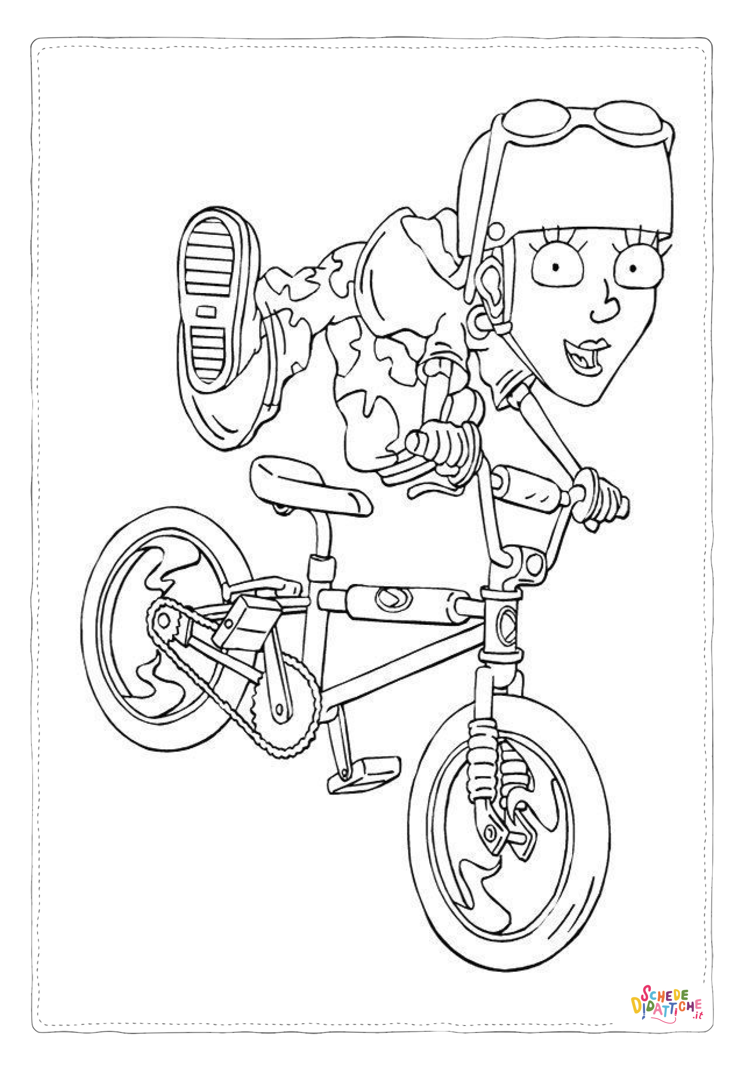 Disegno di bicicletta da stampare e colorare 18