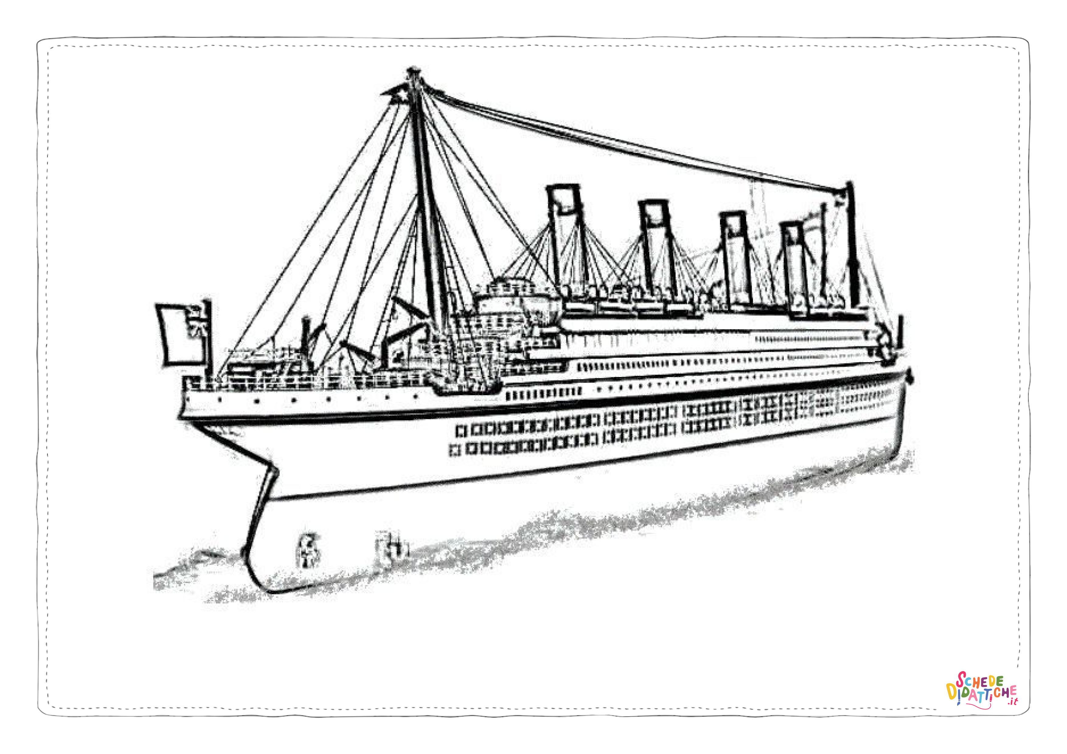 Disegno di Titanic da stampare e colorare 5