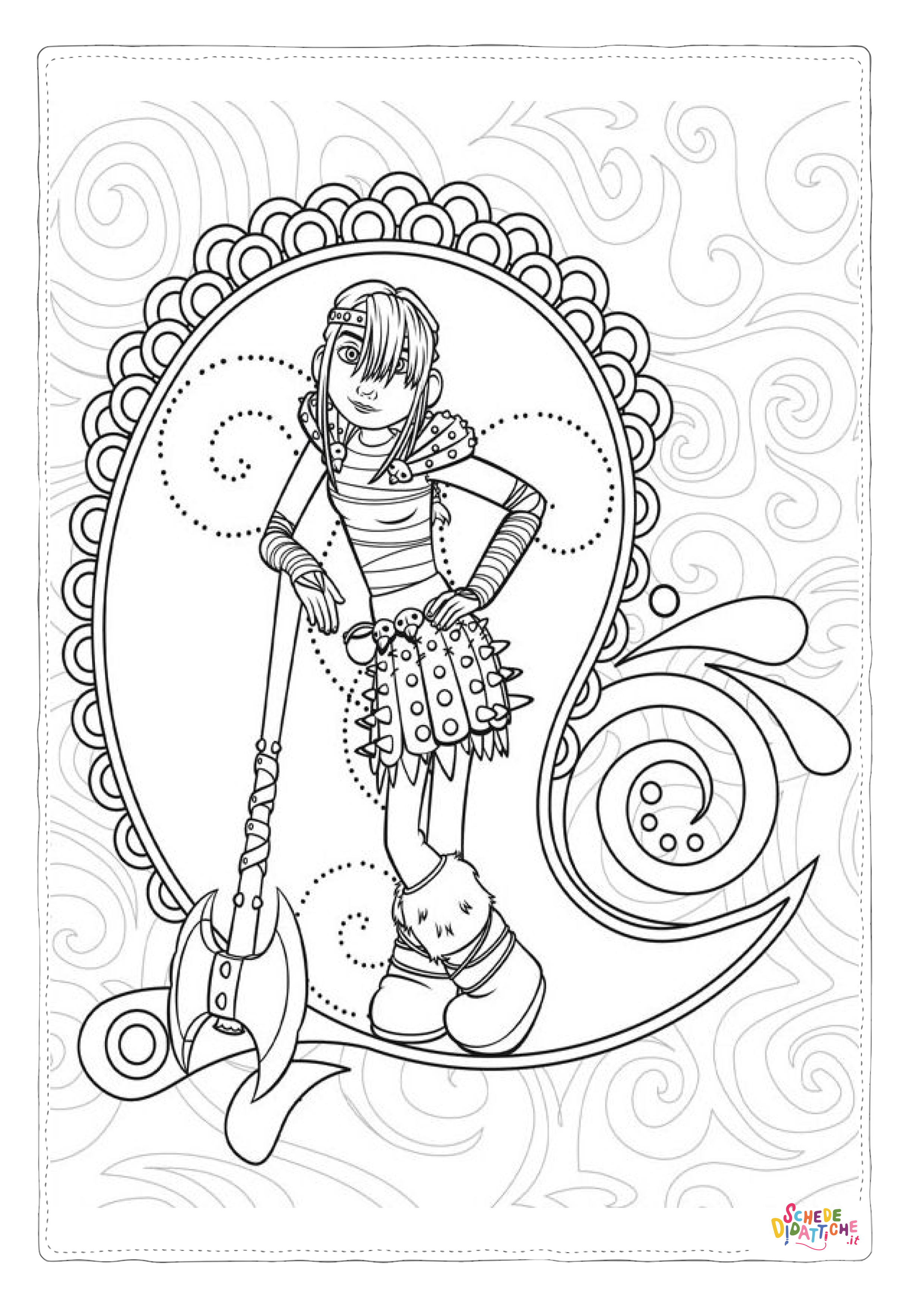 Disegno "Disegno di Dragon Trainer da stampare e colorare 35" Disegno di Dragon Trainer da stampare e colorare 35