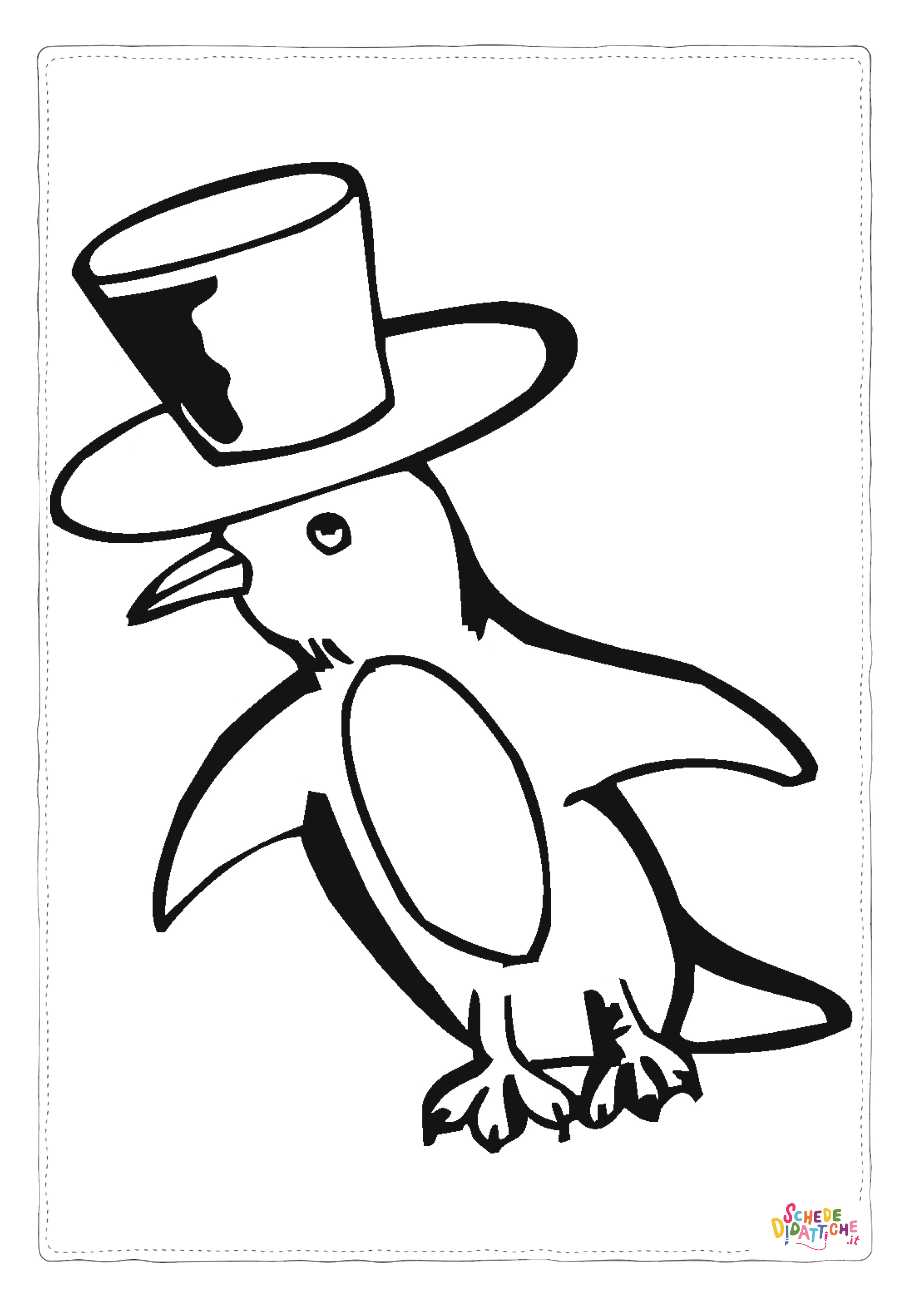 Disegno di pinguino da stampare e colorare 7