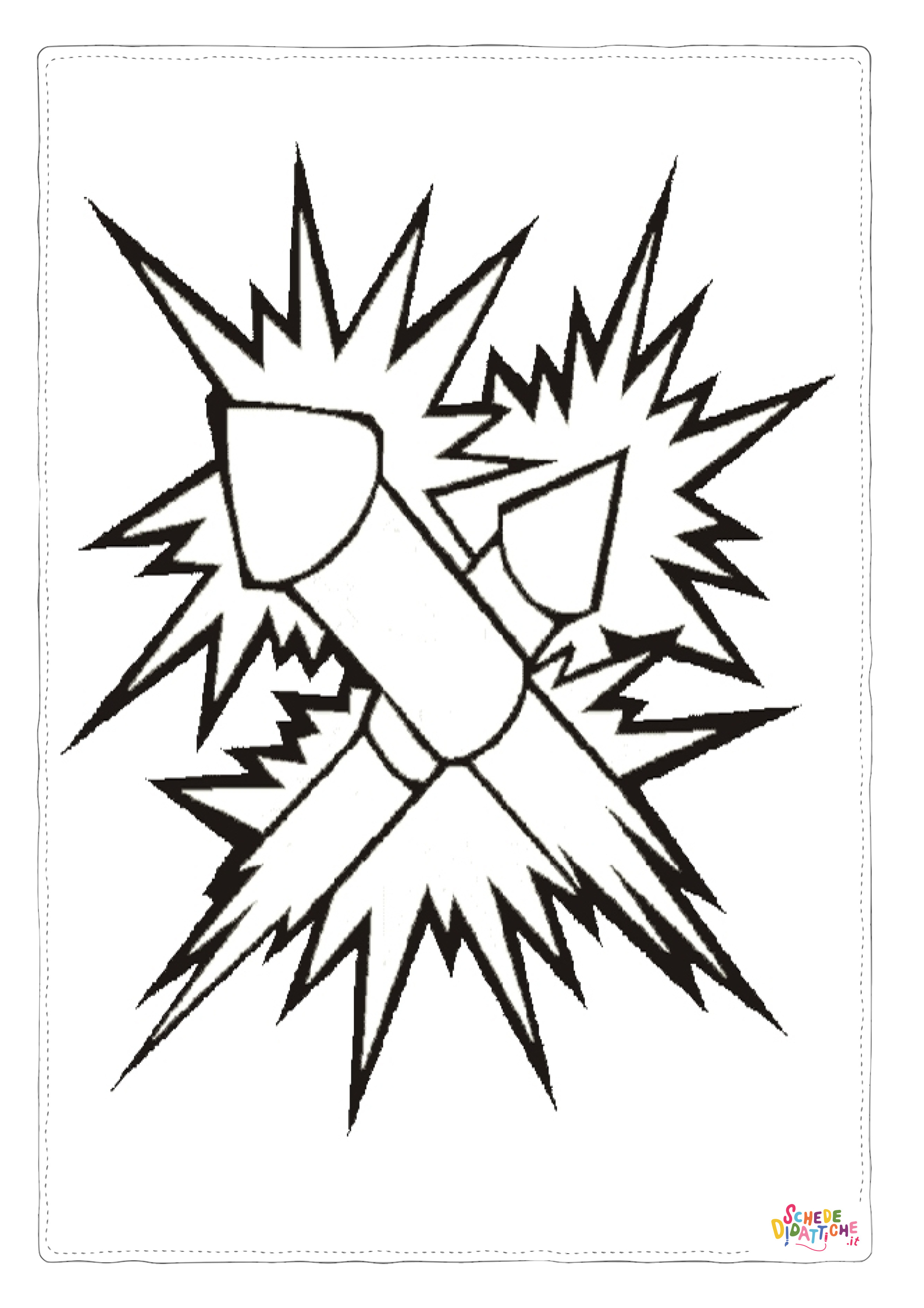 Disegno "Disegno di fuoco d'artificio da stampare e colorare 1" Disegno di fuoco d'artificio da stampare e colorare 1