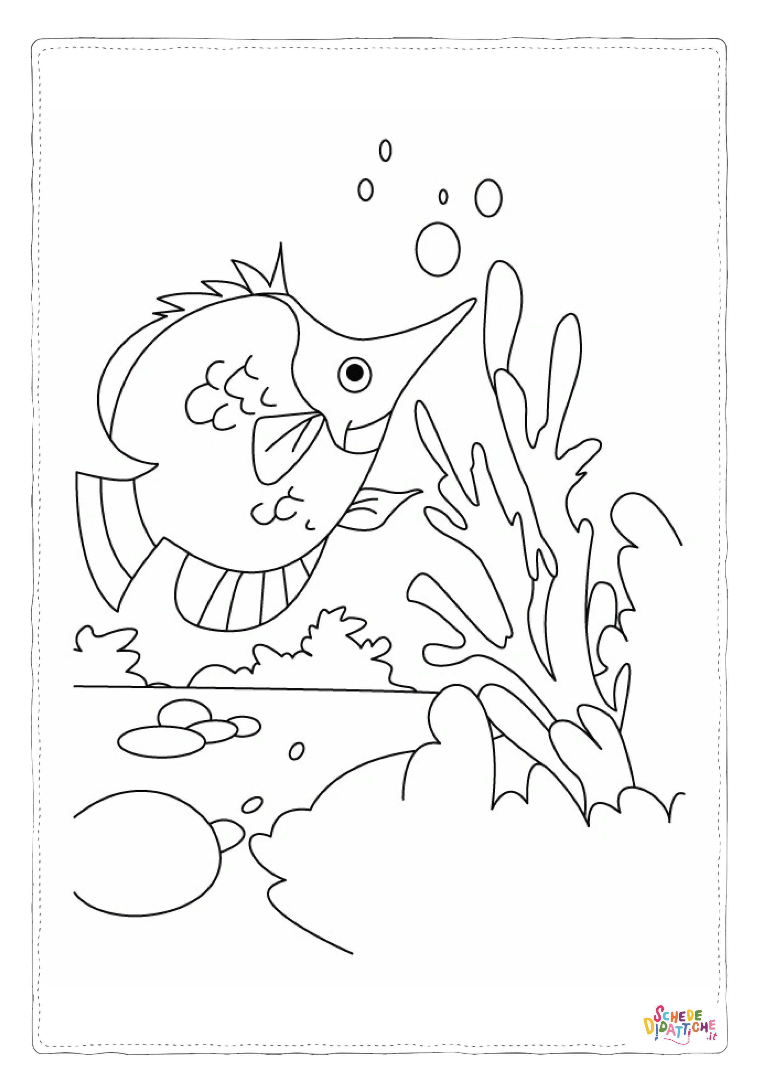 Disegno di pesce da stampare e colorare 217