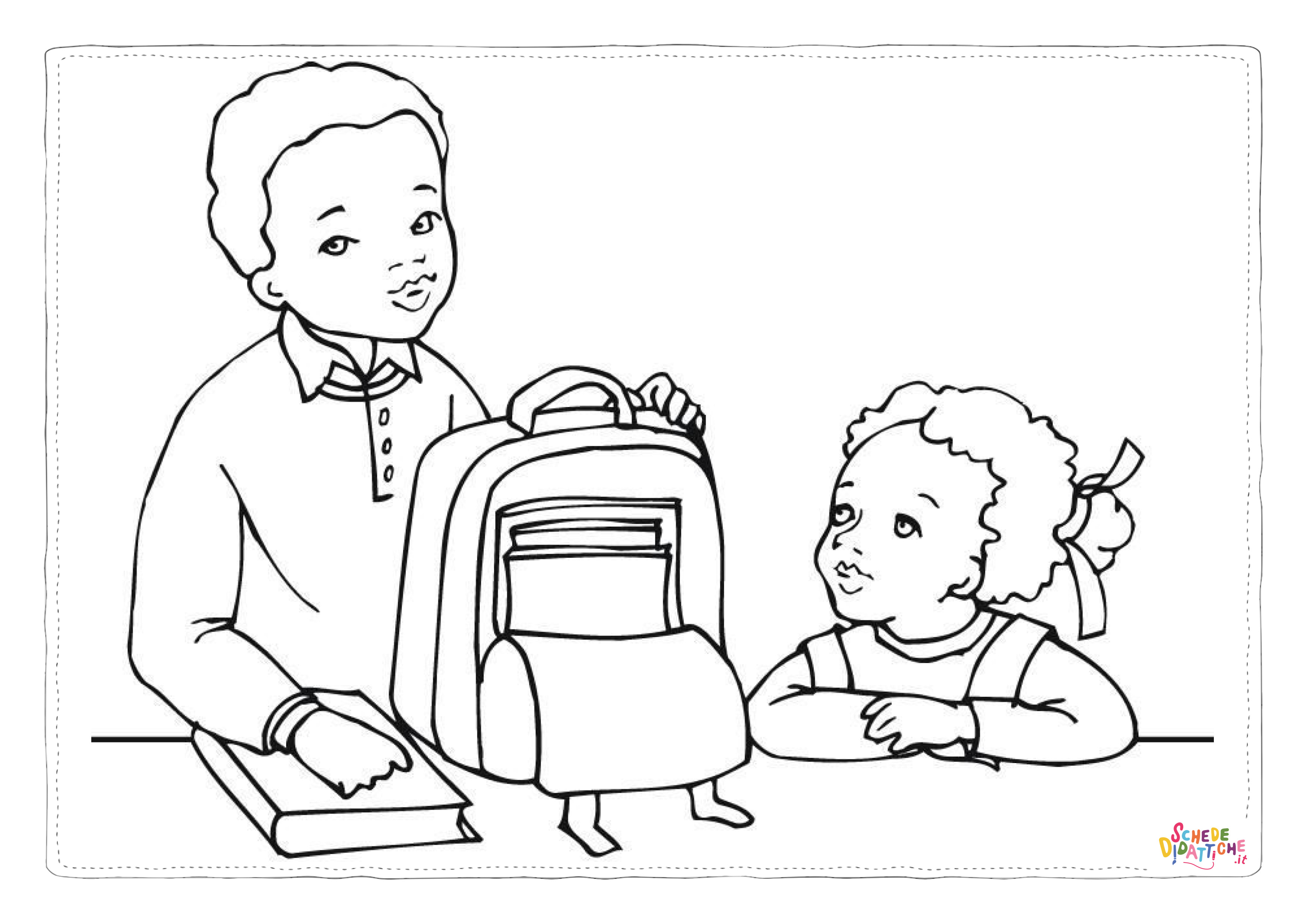 Disegno "Disegno di bambino da stampare e colorare 202" Disegno di bambino da stampare e colorare 202