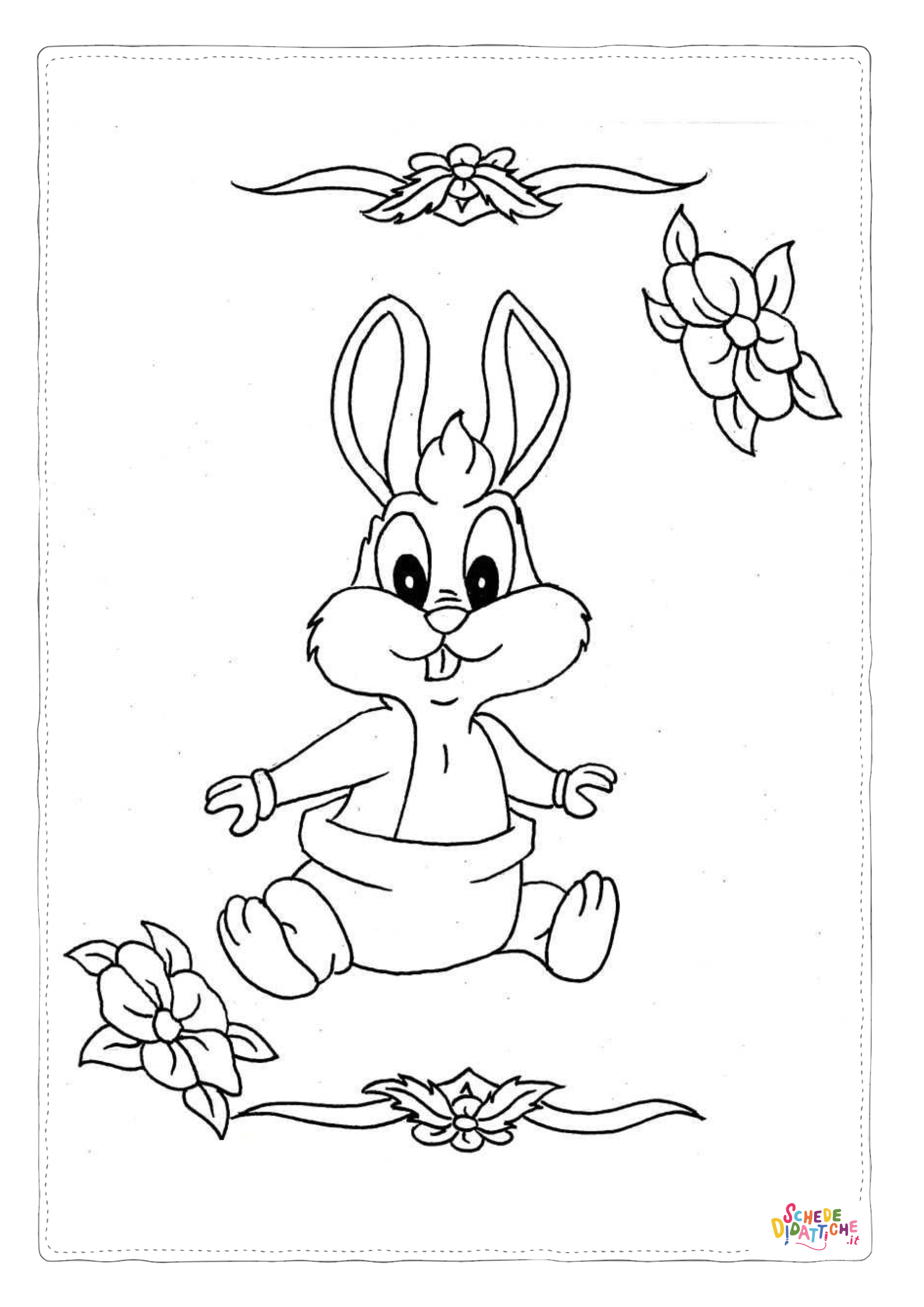 Disegno "Disegno di Bugs Bunny da stampare e colorare 14" Disegno di Bugs Bunny da stampare e colorare 14