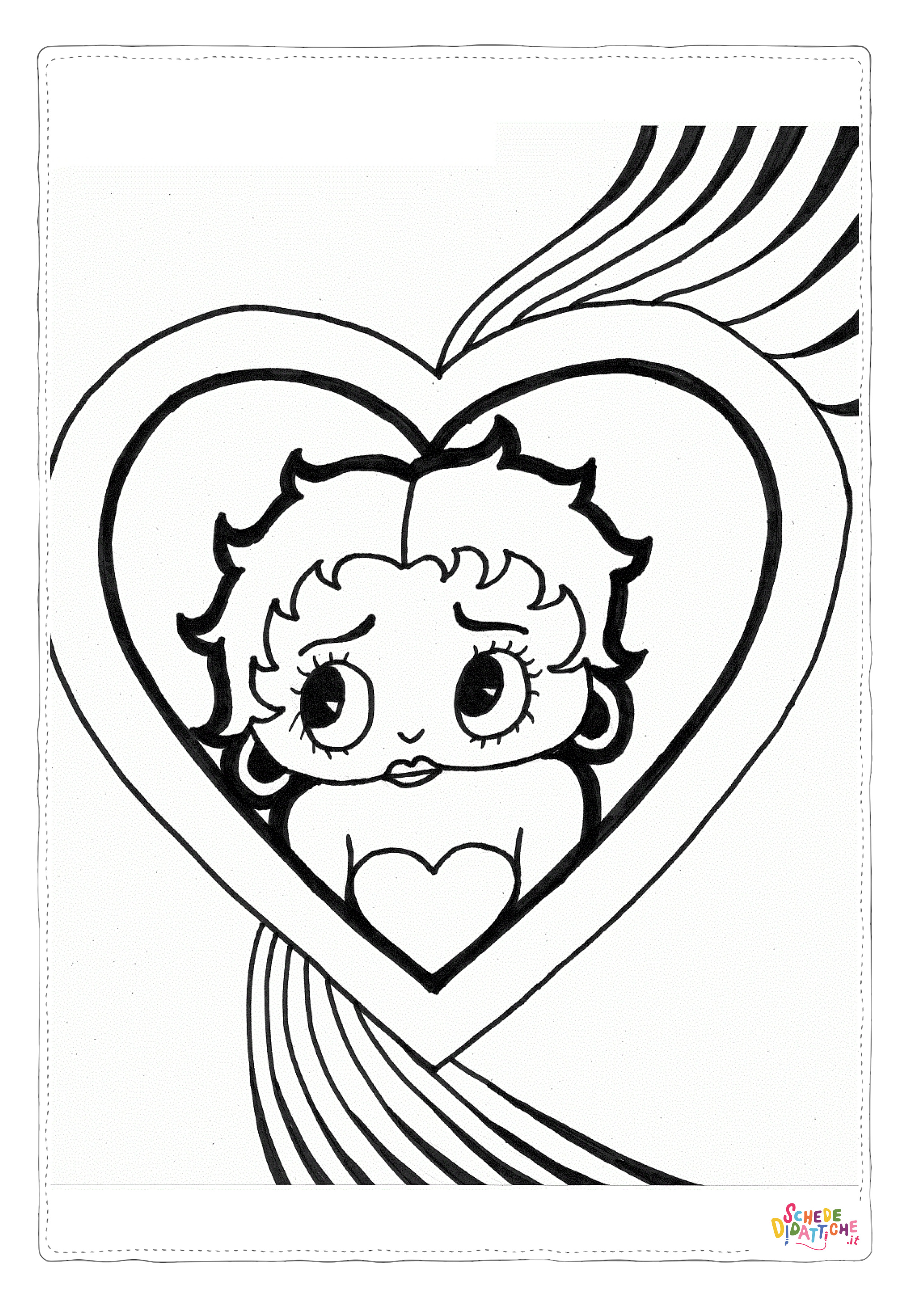 Disegno "Disegno di Betty Boop da stampare e colorare 4" Disegno di Betty Boop da stampare e colorare 4