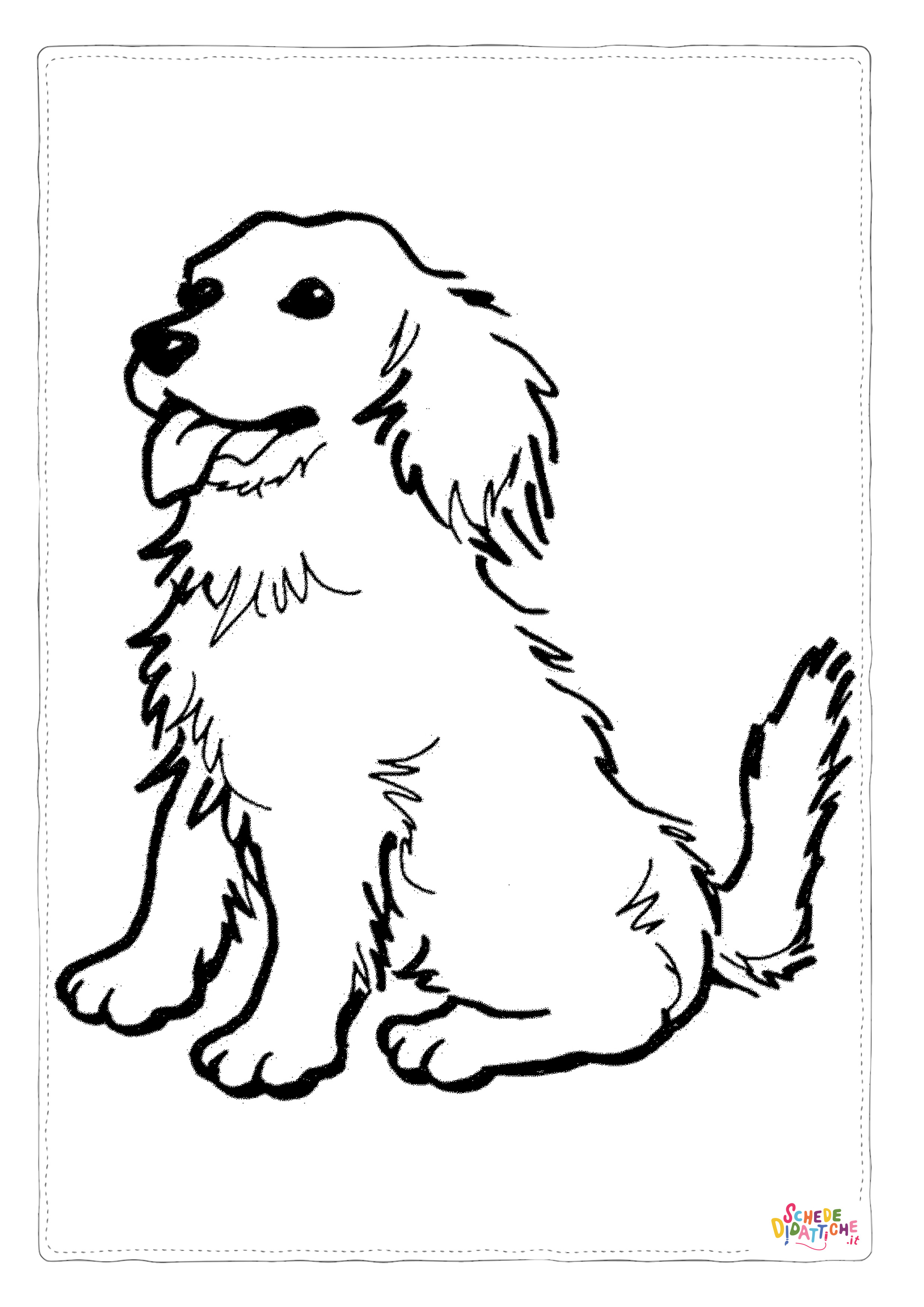 Disegno "Disegno di cane da stampare e colorare 147" Disegno di cane da stampare e colorare 147