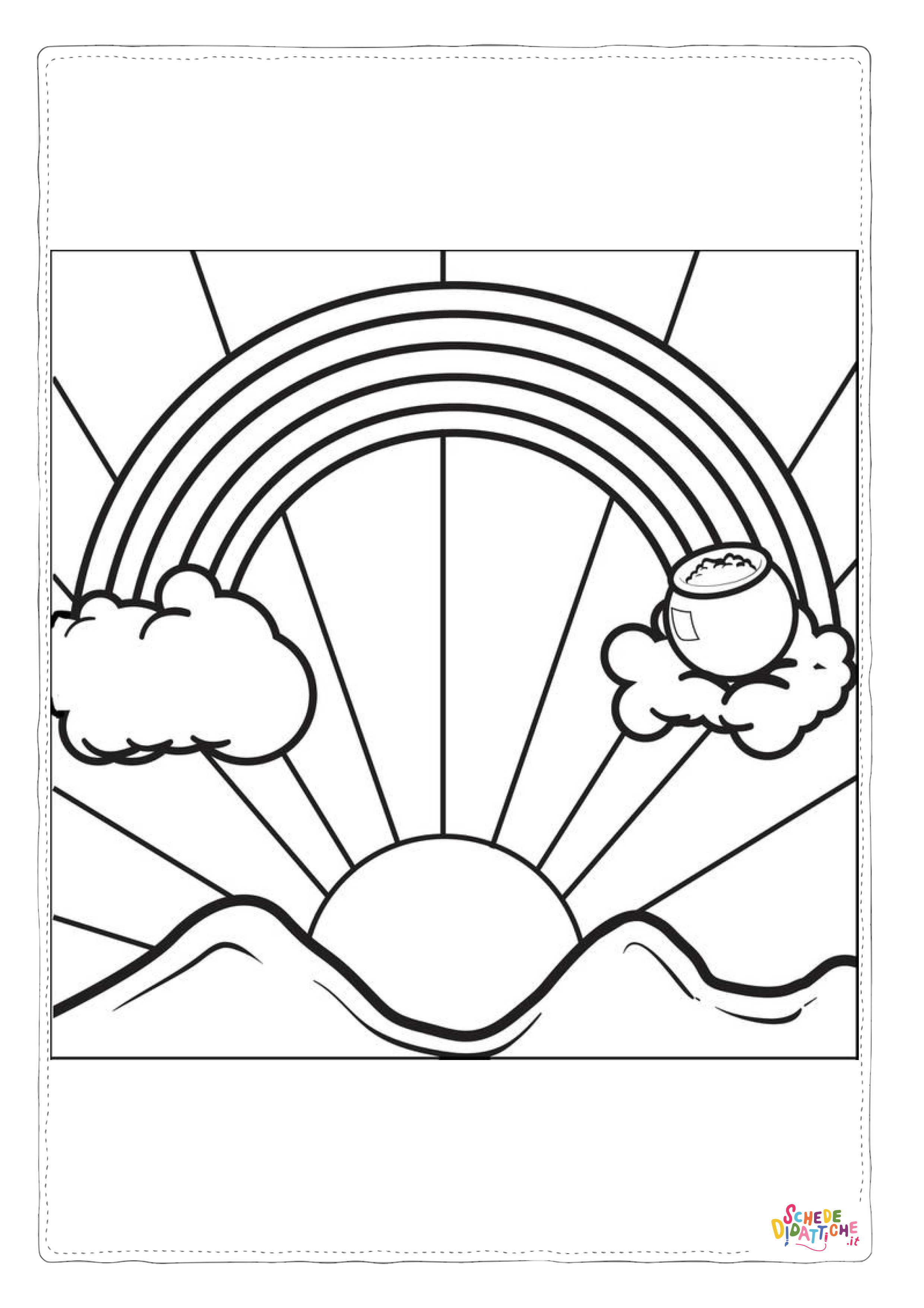 Disegno "Disegno di arcobaleno da stampare e colorare 35" Disegno di arcobaleno da stampare e colorare 35