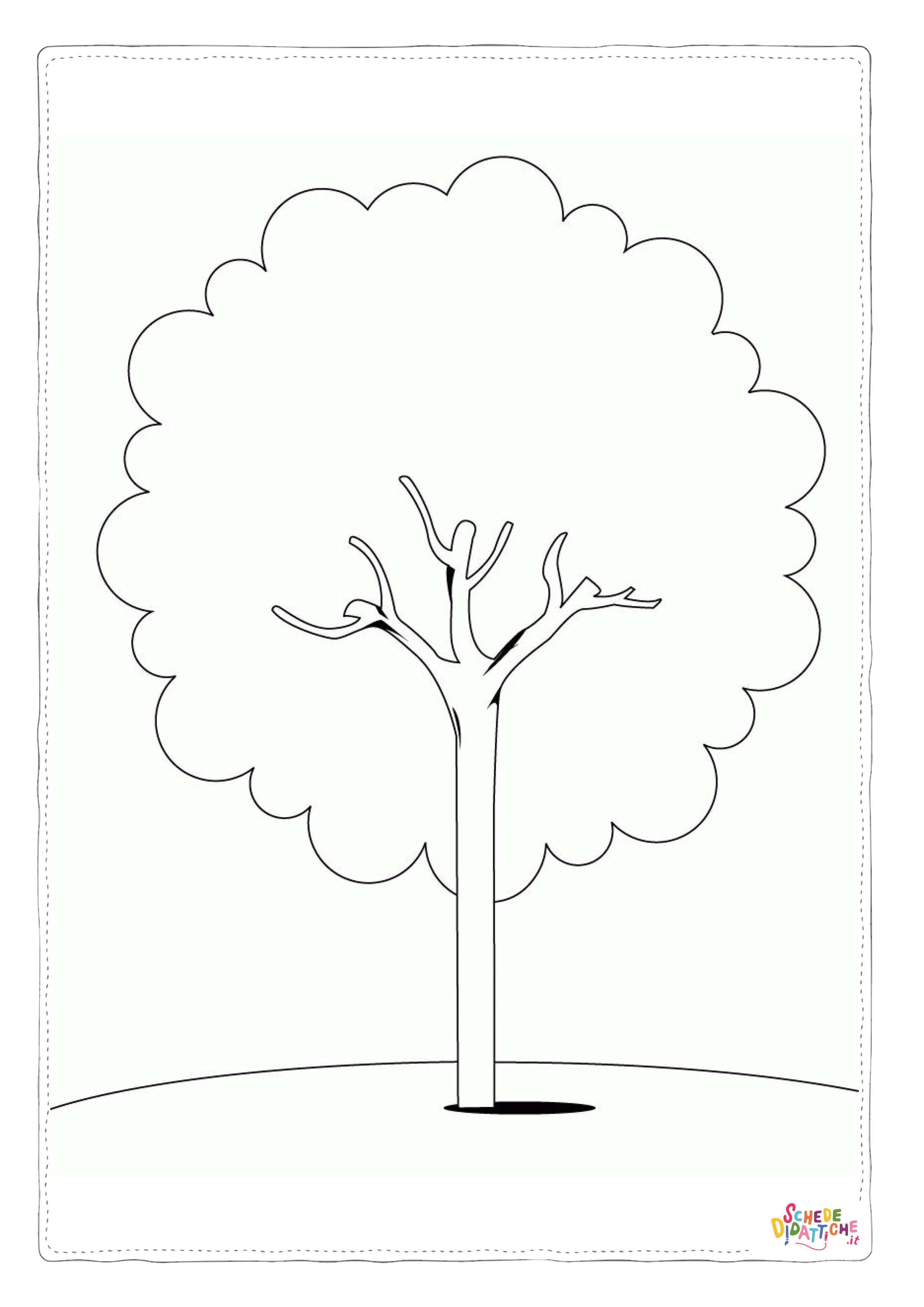 Disegno "Disegno di albero da stampare e colorare 59" Disegno di albero da stampare e colorare 59