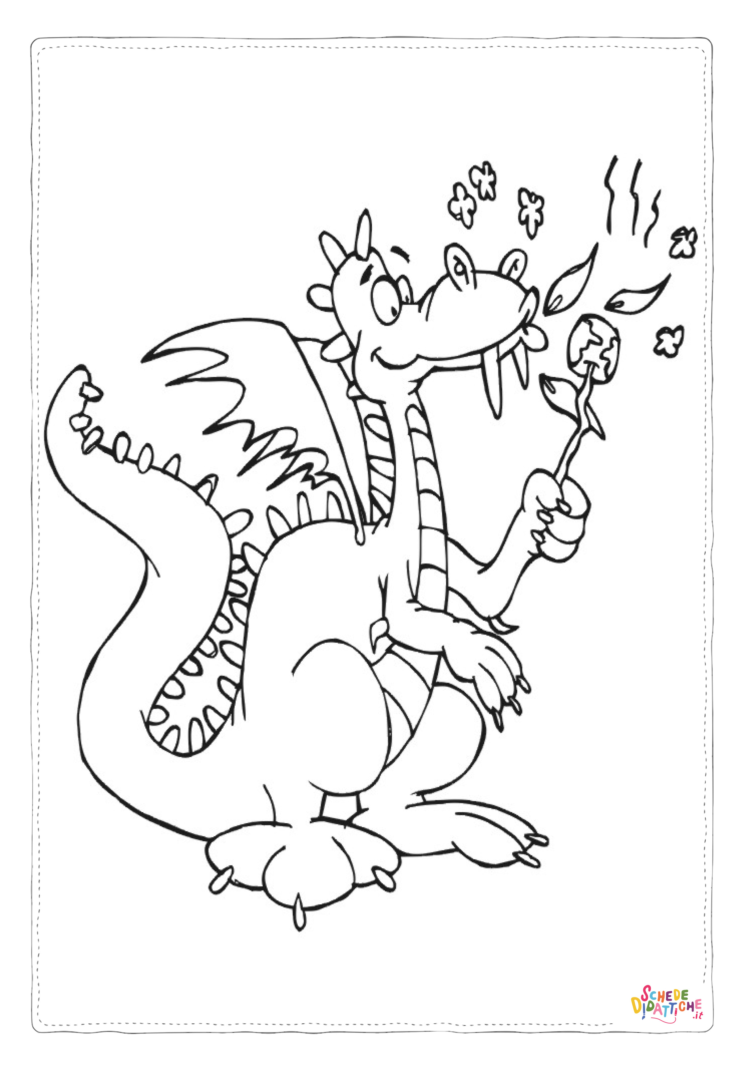 Disegno "Disegno di dragone da stampare e colorare 151" Disegno di dragone da stampare e colorare 151