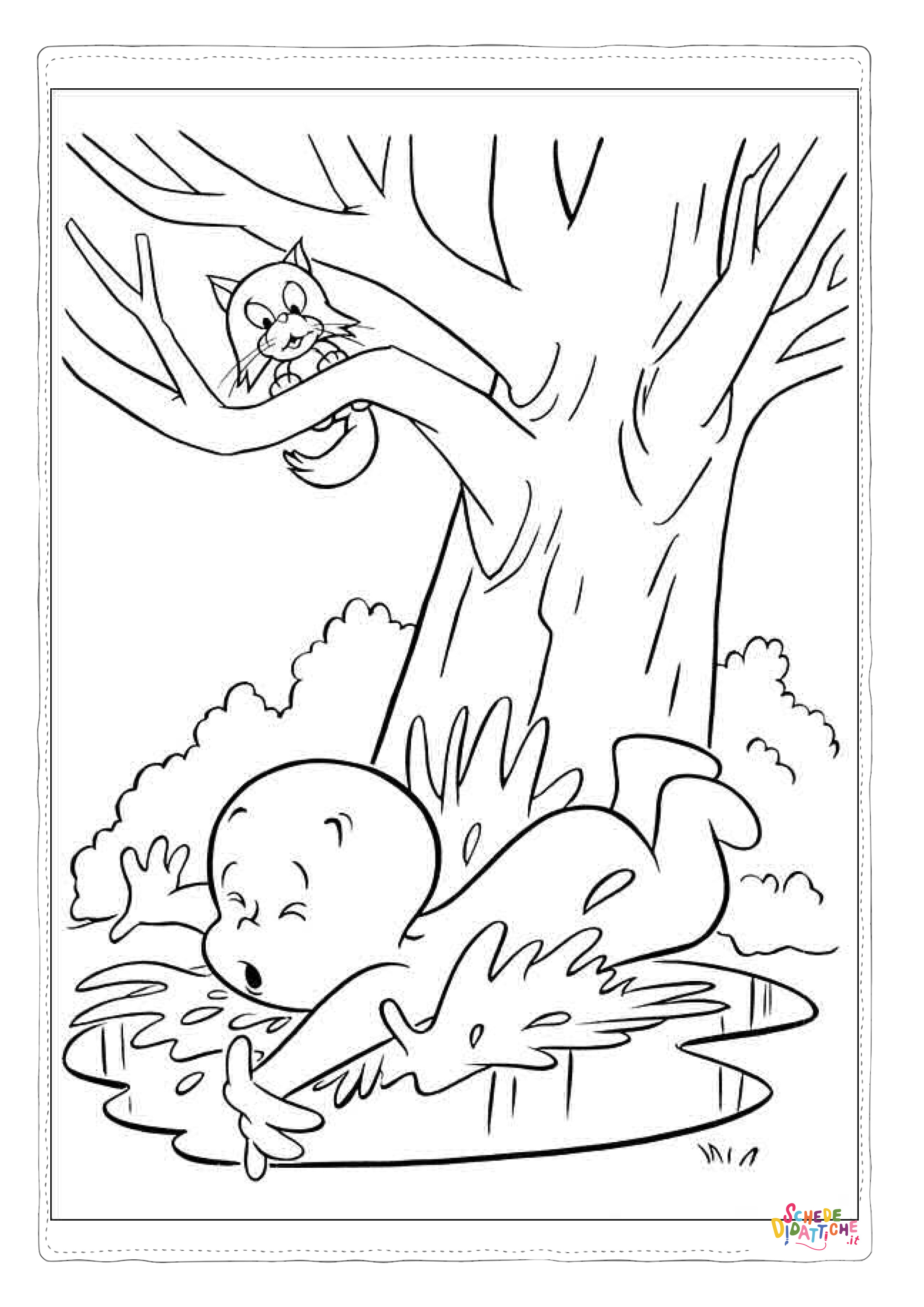 Disegno "Disegno di Casper da stampare e colorare 4" Disegno di Casper da stampare e colorare 4