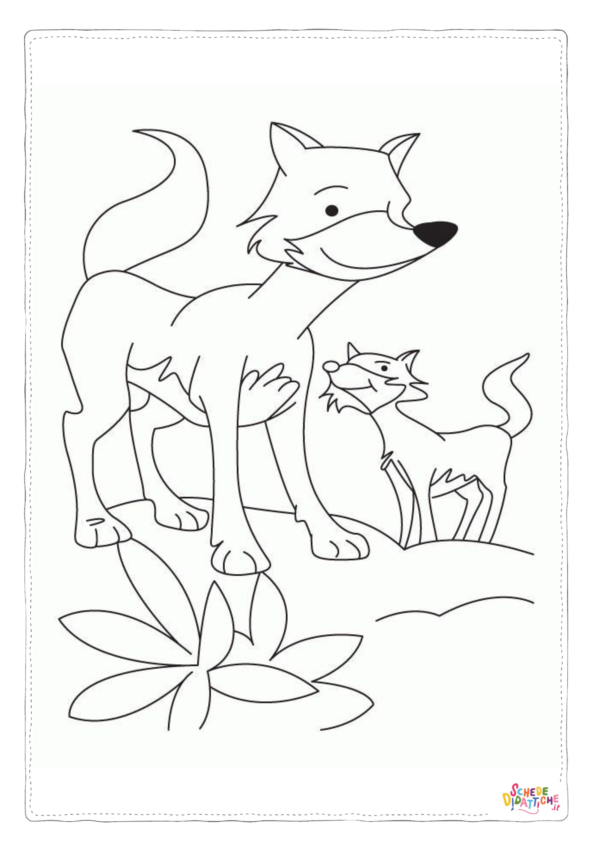 Disegno "Disegno di volpe da stampare e colorare 106" Disegno di volpe da stampare e colorare 106
