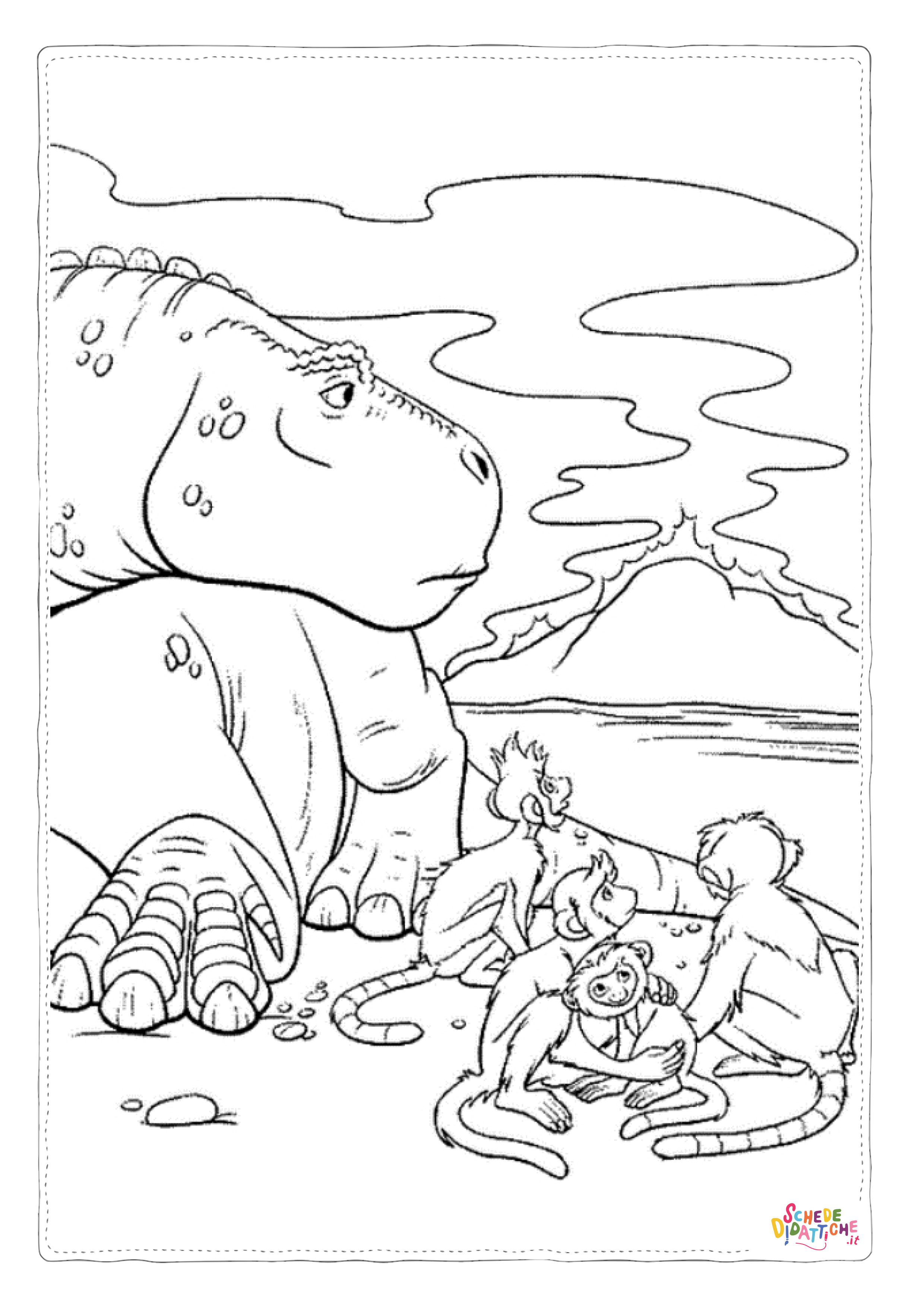 Disegno di Dinosauri - Il film da stampare e colorare 3