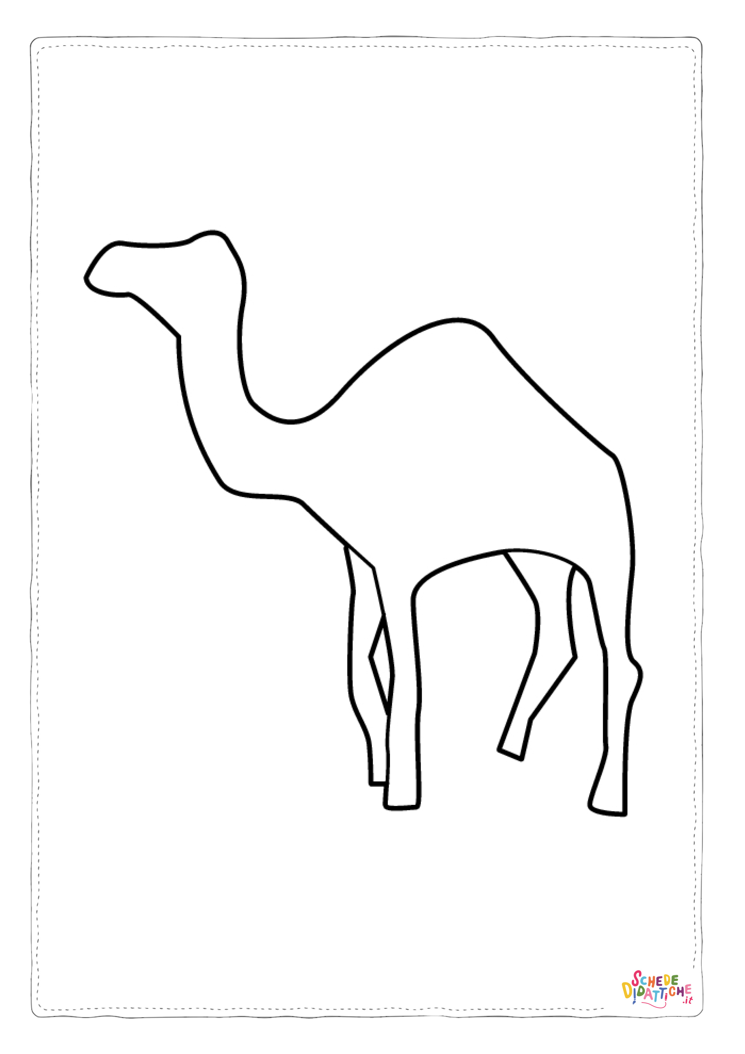 Disegno "Disegno di dromedario da stampare e colorare 32" Disegno di dromedario da stampare e colorare 32