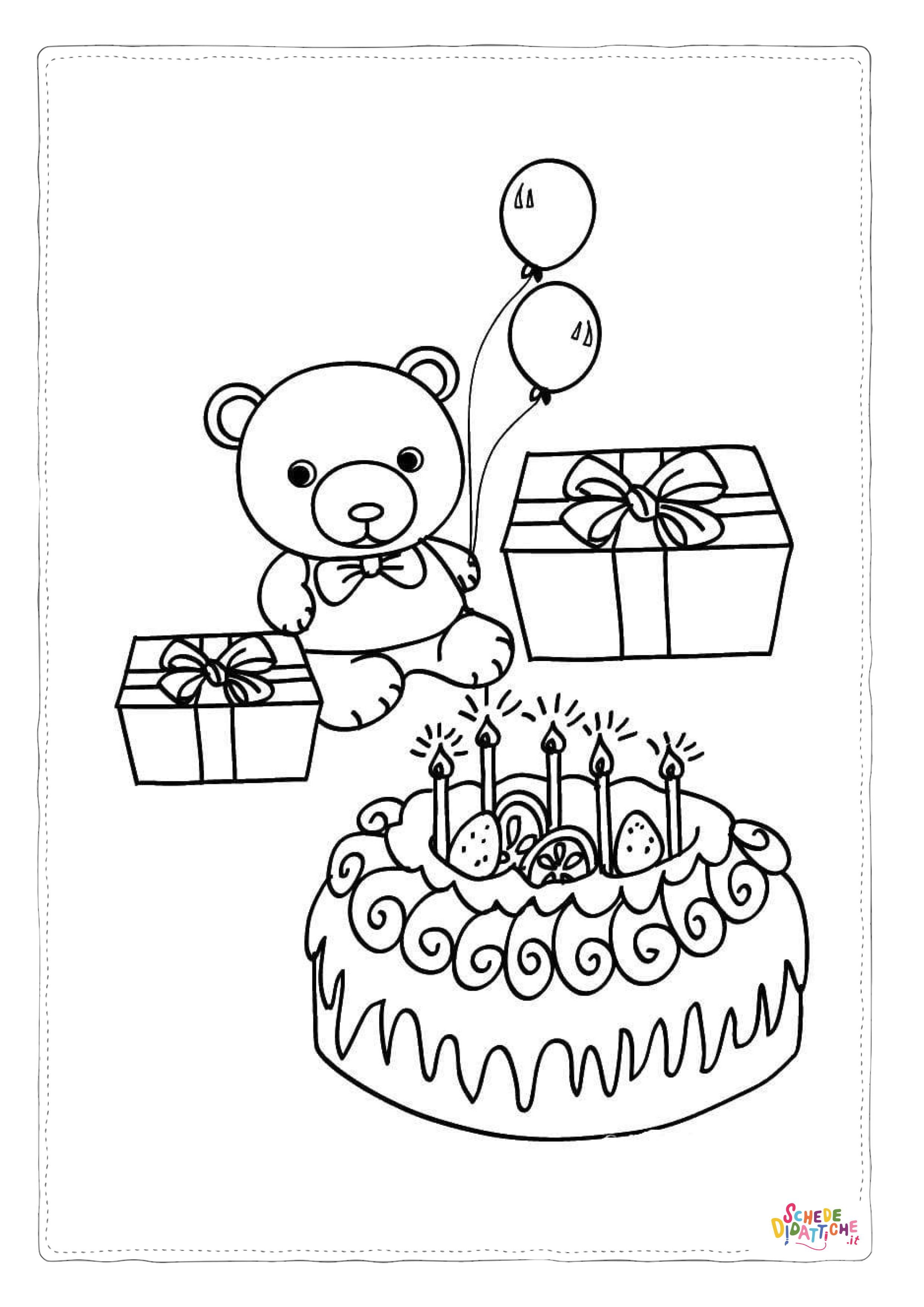 Disegno "Disegno di compleanno da stampare e colorare 73" Disegno di compleanno da stampare e colorare 73