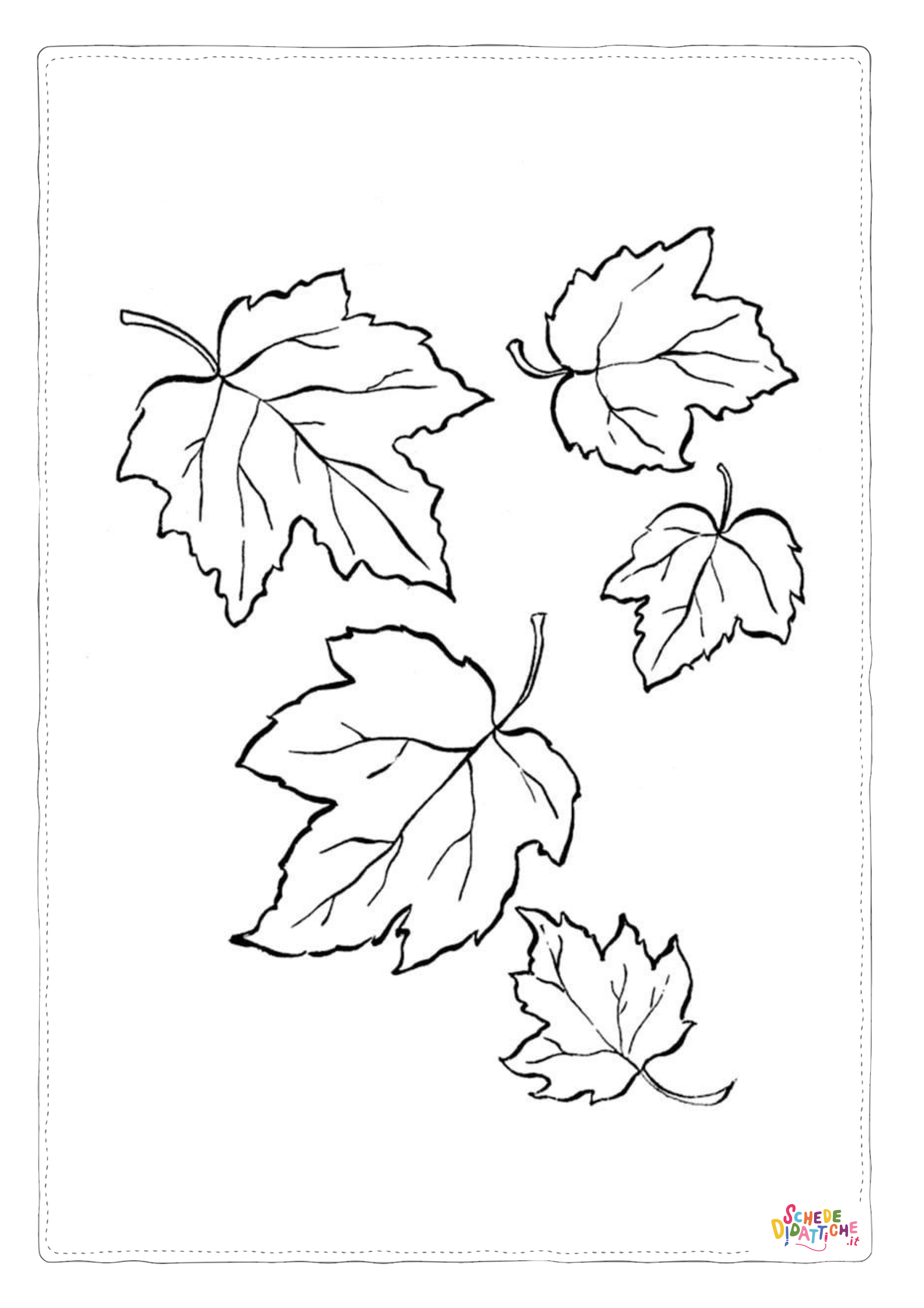 Disegno "Disegno di foglia da stampare e colorare 14" Disegno di foglia da stampare e colorare 14
