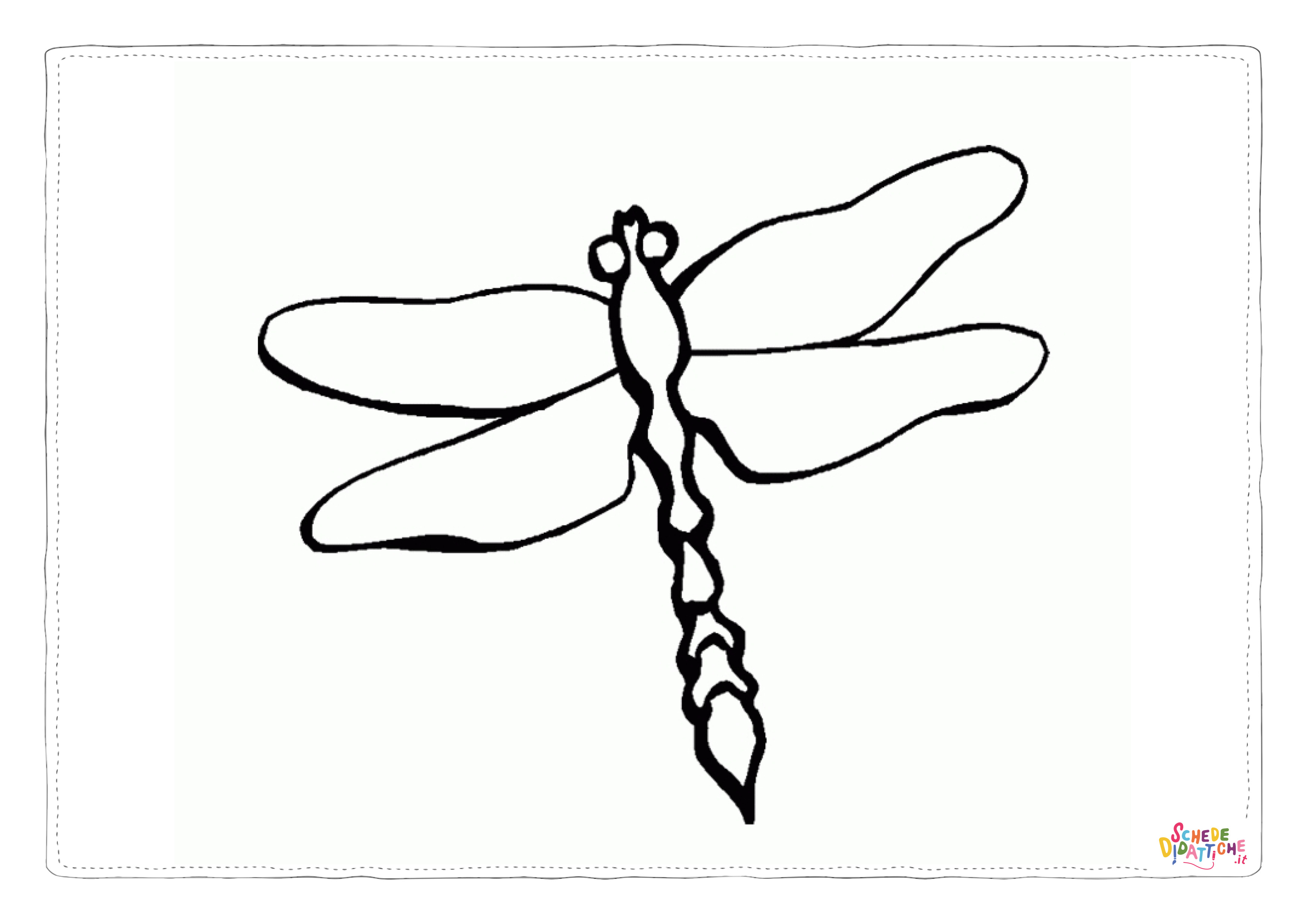Disegno di libellula da stampare e colorare 34