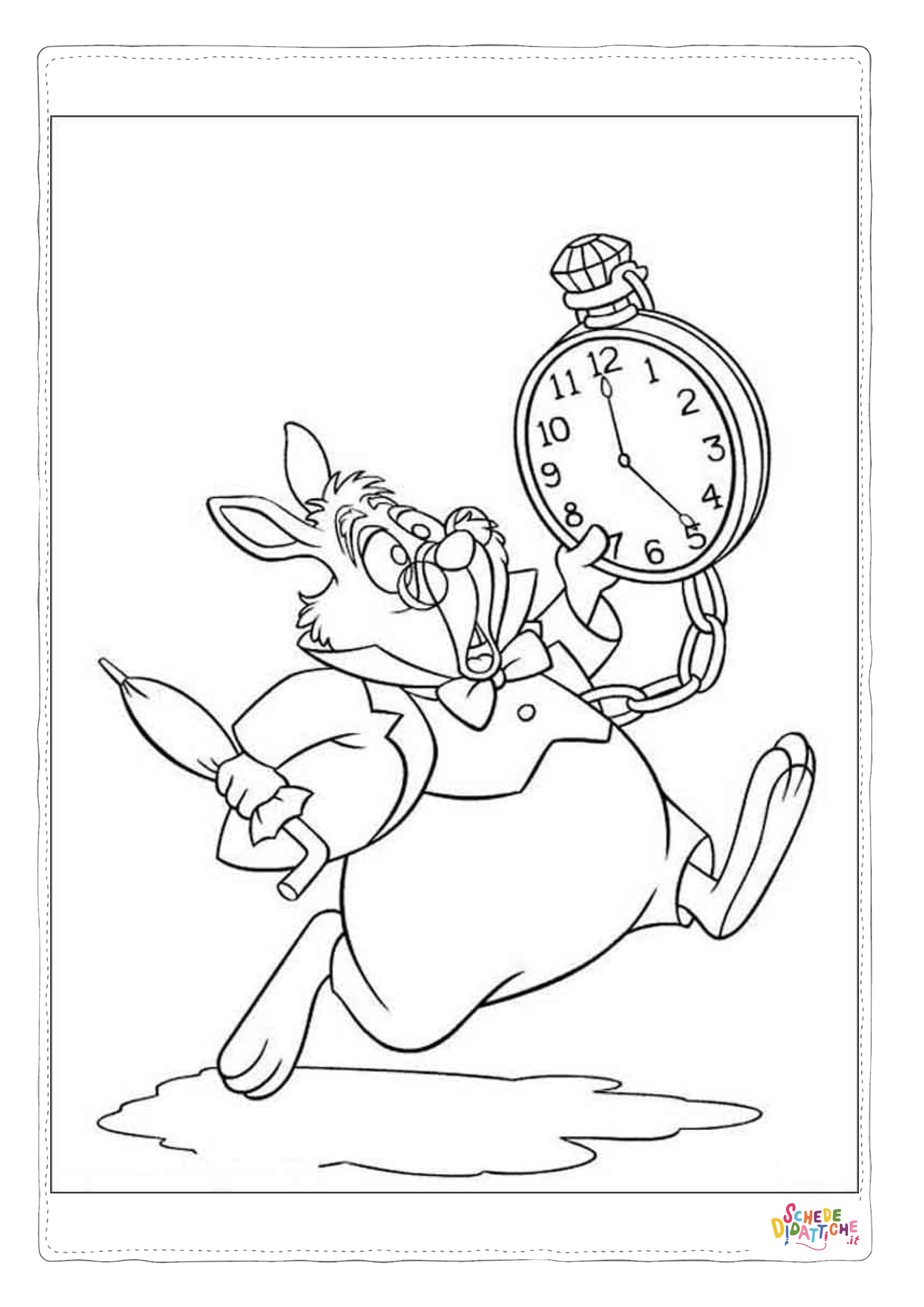 Disegno "Disegno di Alice nel paese delle meraviglie da stampare e colorare 52" Disegno di Alice nel paese delle meraviglie da stampare e colorare 52