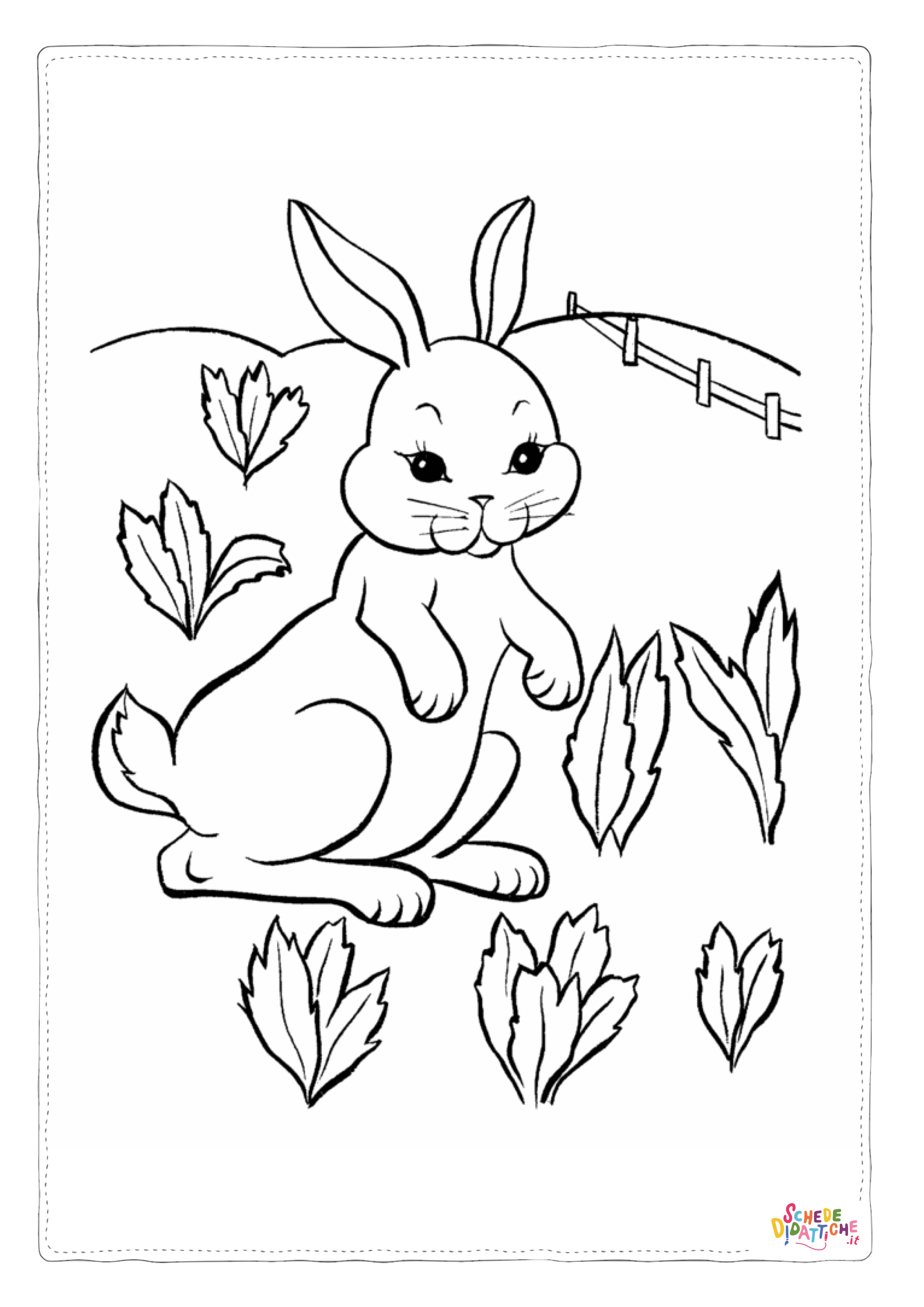 Disegno "Disegno di coniglio da stampare e colorare 57" Disegno di coniglio da stampare e colorare 57