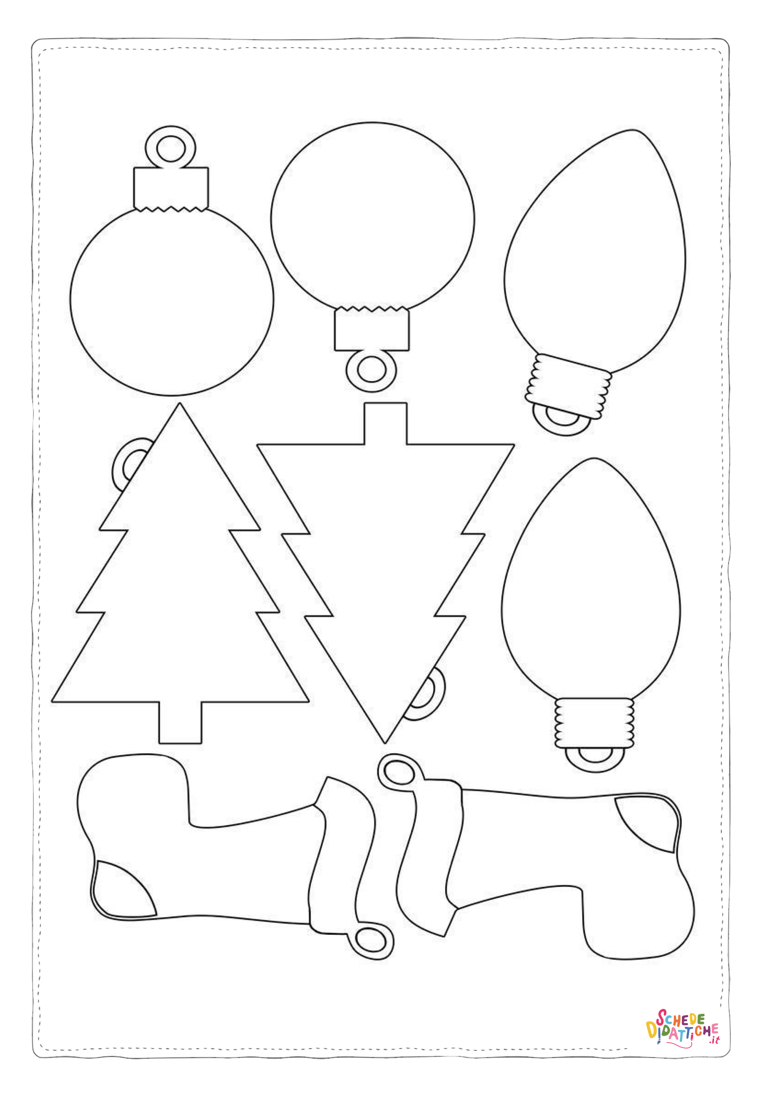 Disegno "Disegno di palla di Natale da stampare e colorare 54" Disegno di palla di Natale da stampare e colorare 54