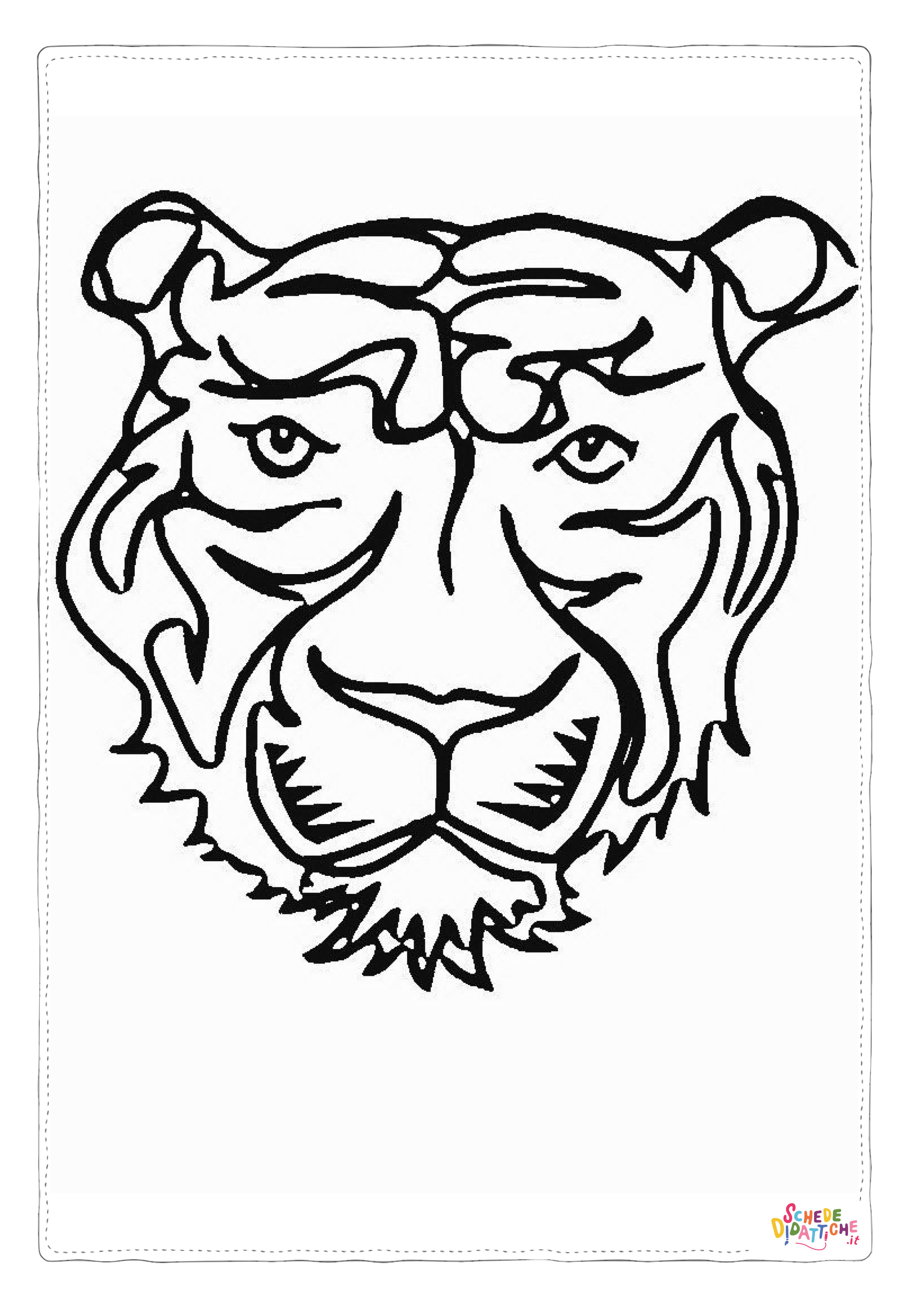 Disegno "Disegno di tigre da stampare e colorare 47" Disegno di tigre da stampare e colorare 47