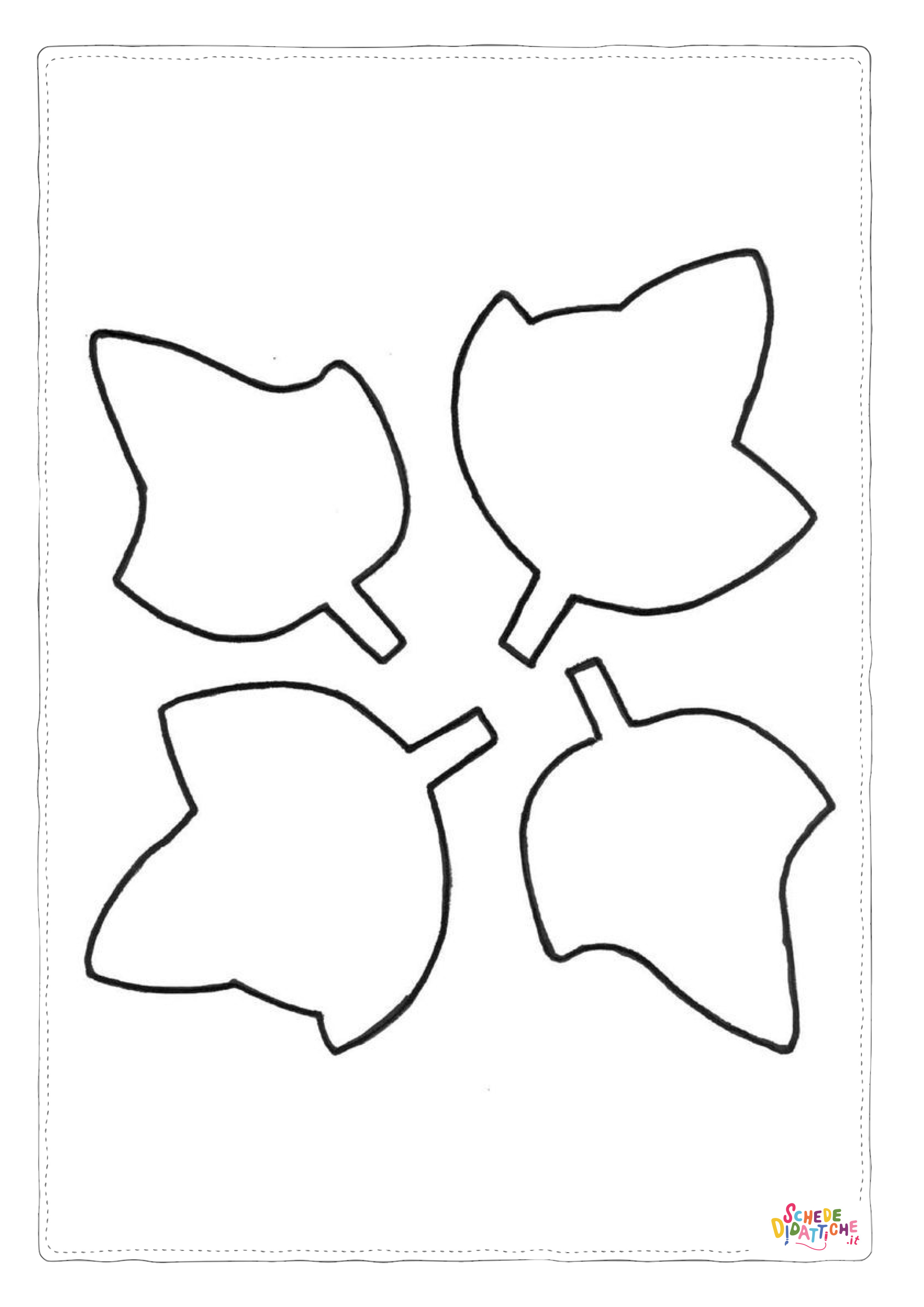 Disegno di foglia da stampare e colorare 122