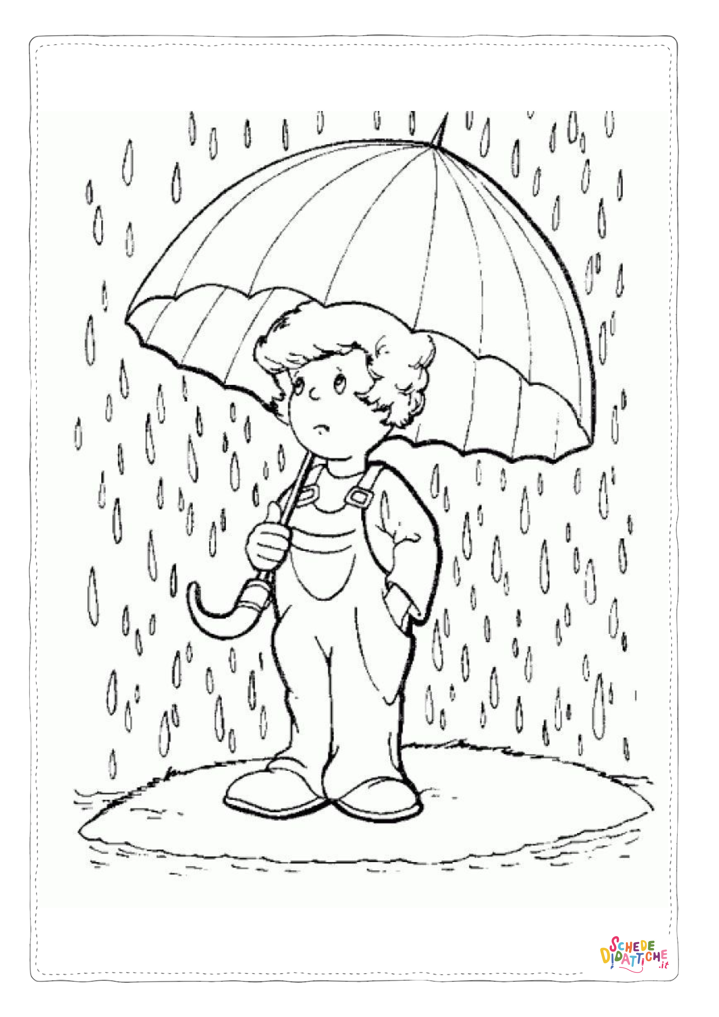 Disegno "Disegno di pioggia da stampare e colorare 28" Disegno di pioggia da stampare e colorare 28