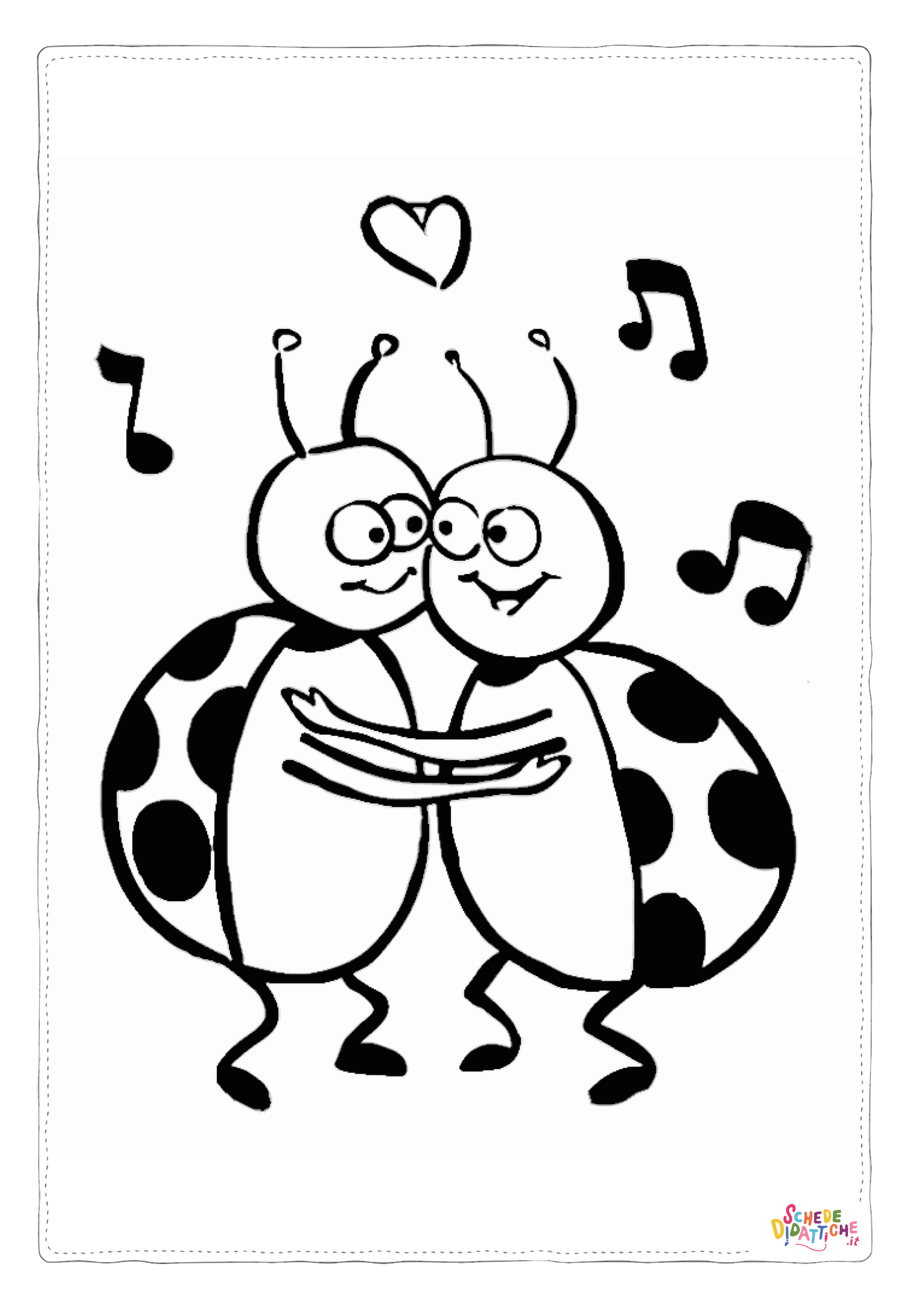 Disegno "Disegno di coccinella da stampare e colorare 2" Disegno di coccinella da stampare e colorare 2