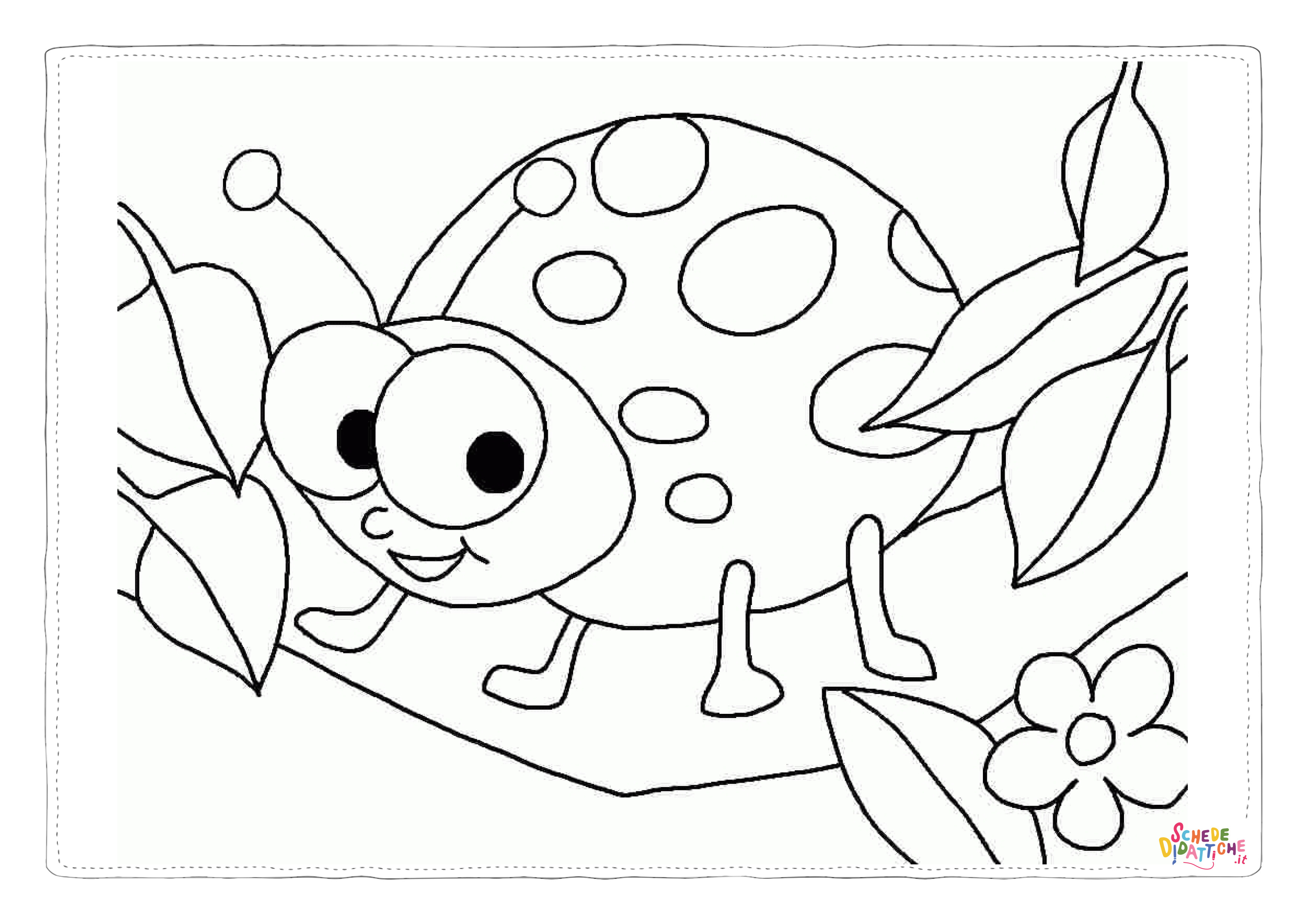 Disegno di coccinella da stampare e colorare 34