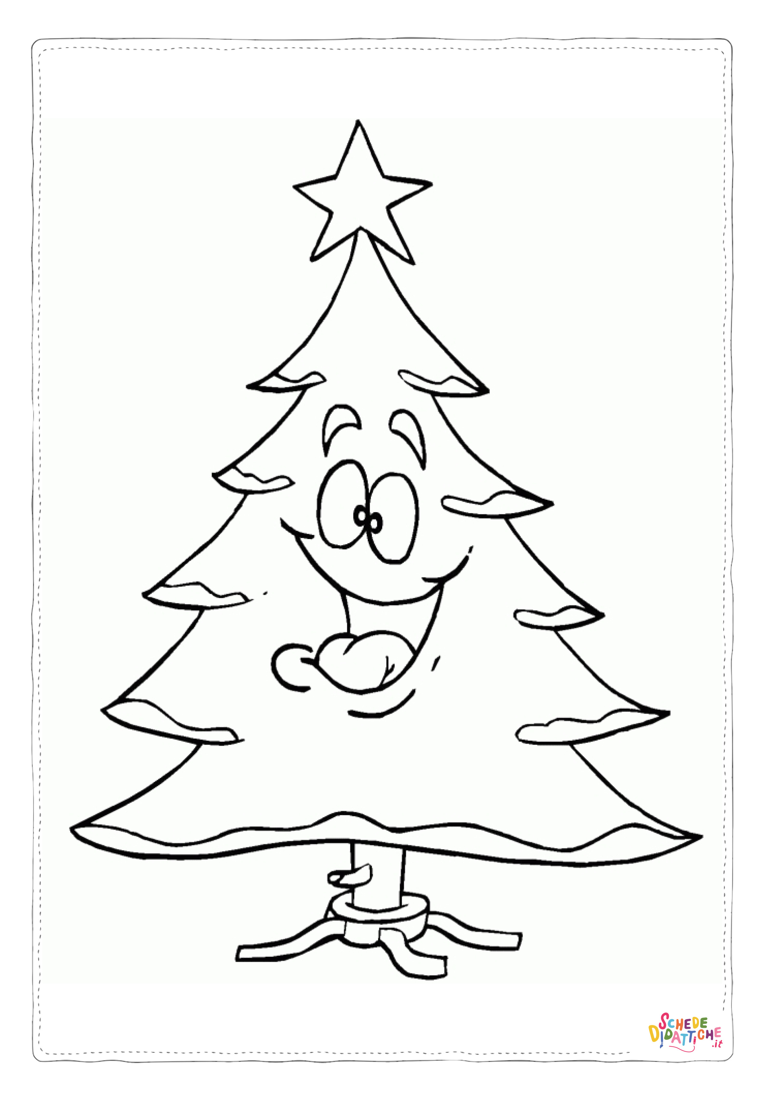 Disegno "Disegno di albero di Natale da stampare e colorare 188" Disegno di albero di Natale da stampare e colorare 188