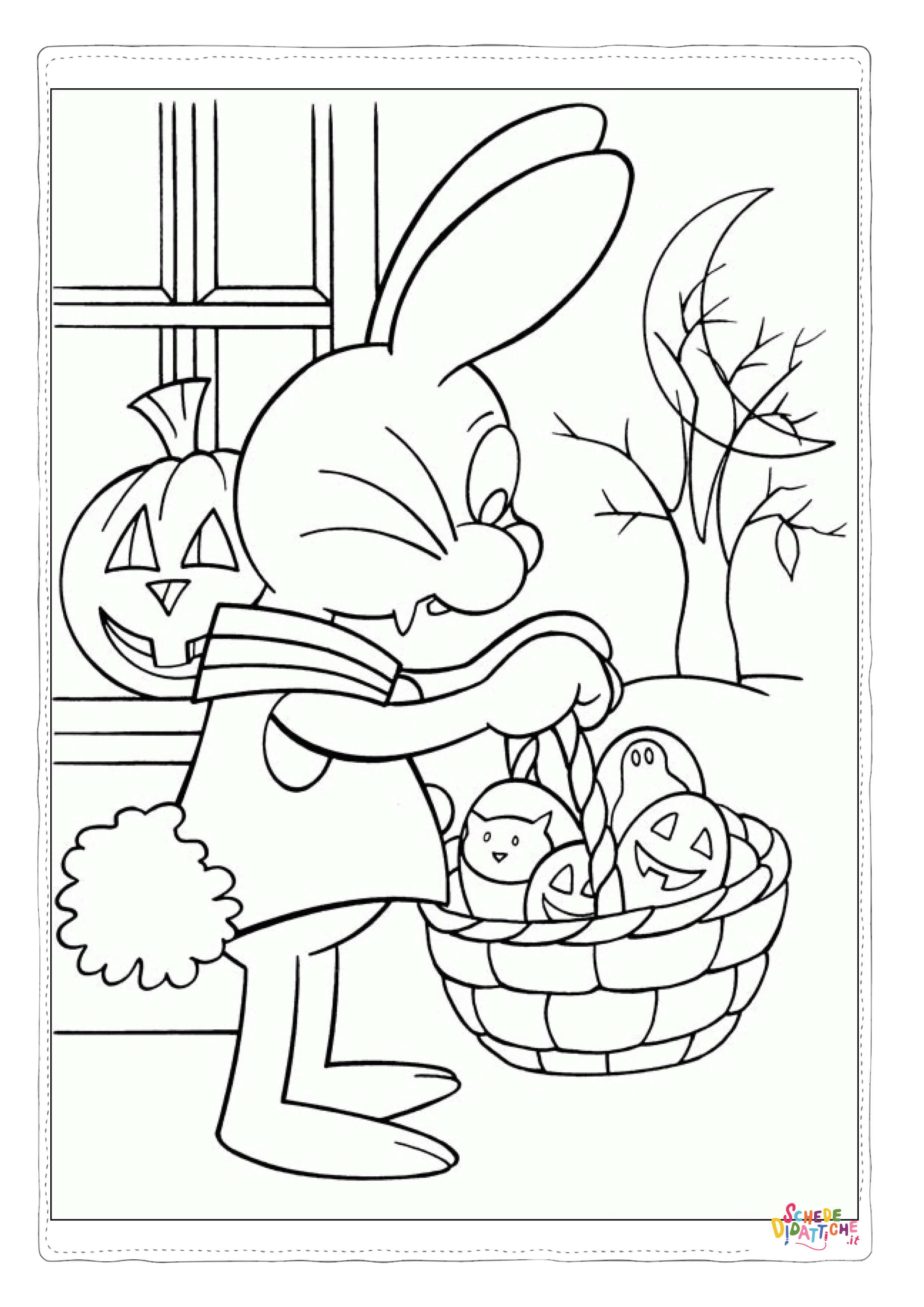 Disegno "Disegno di coniglietto di Pasqua da stampare e colorare 13" Disegno di coniglietto di Pasqua da stampare e colorare 13