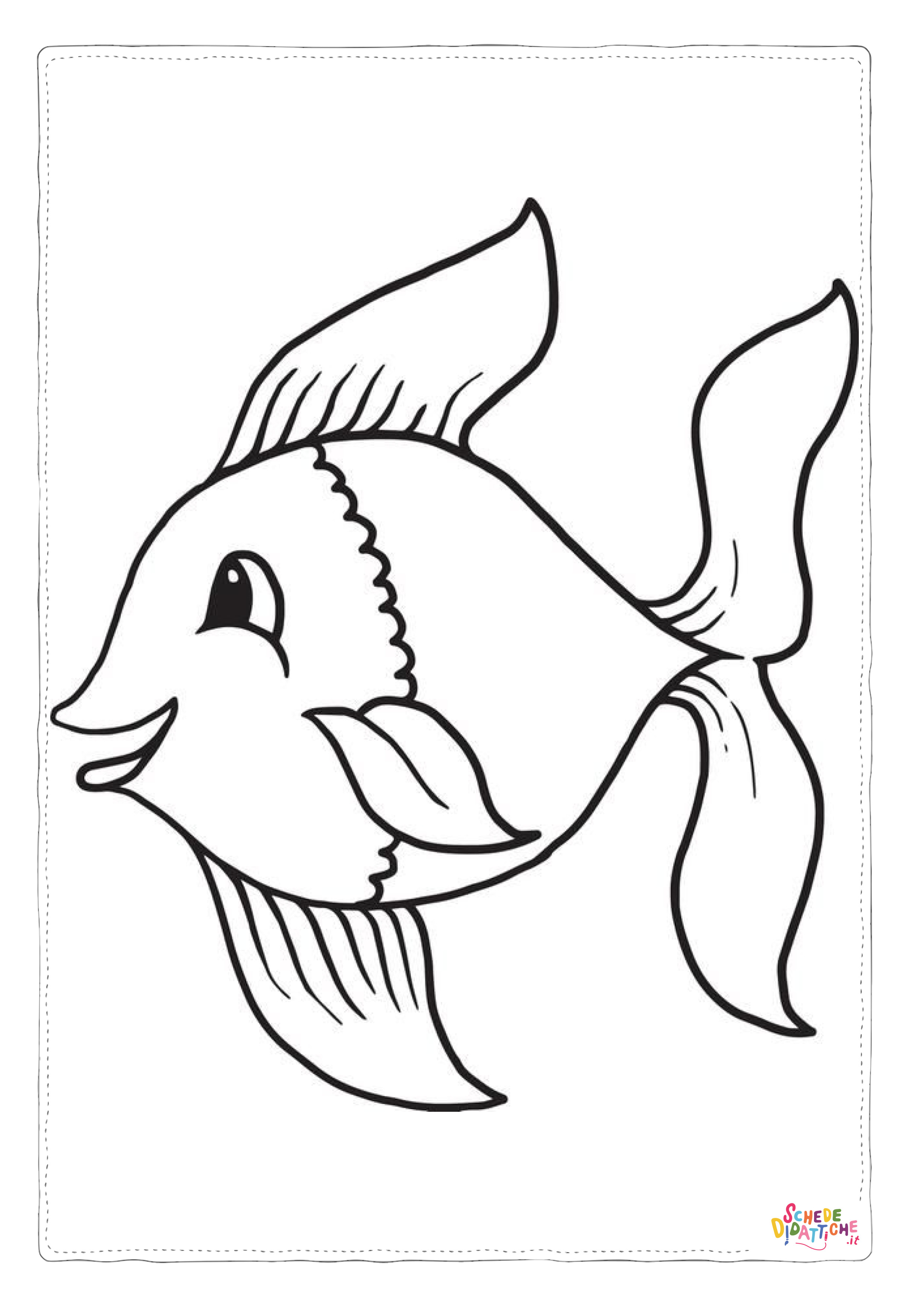 Disegno "Disegno di pesce da stampare e colorare 126" Disegno di pesce da stampare e colorare 126