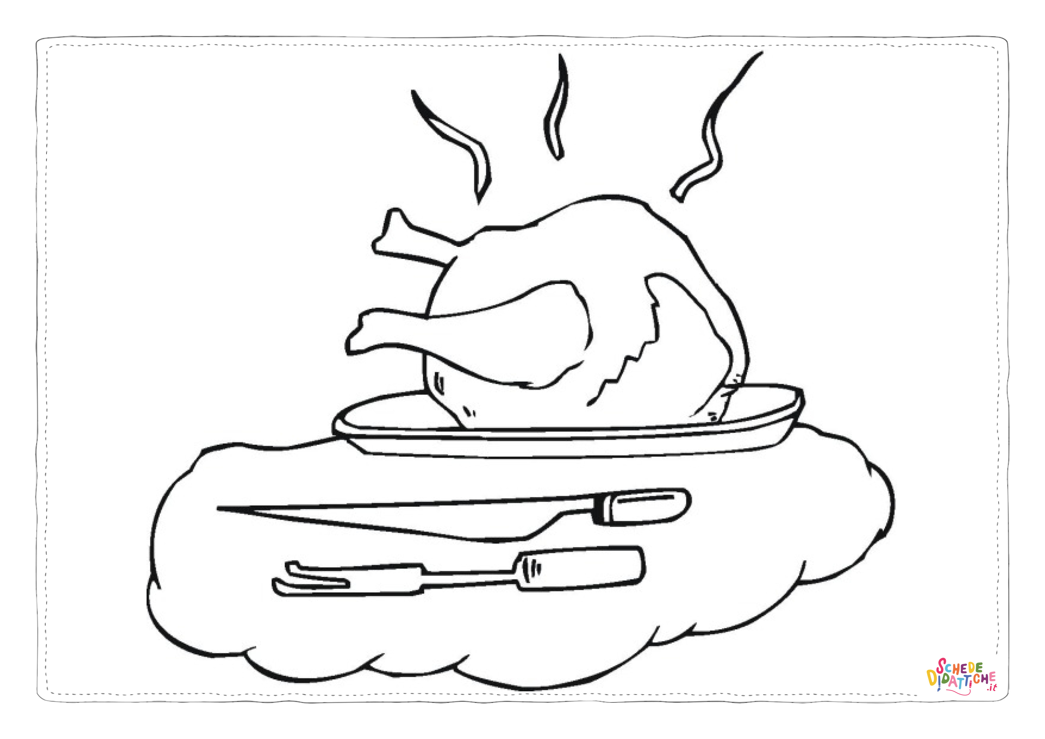 Disegno di carne da stampare e colorare 7