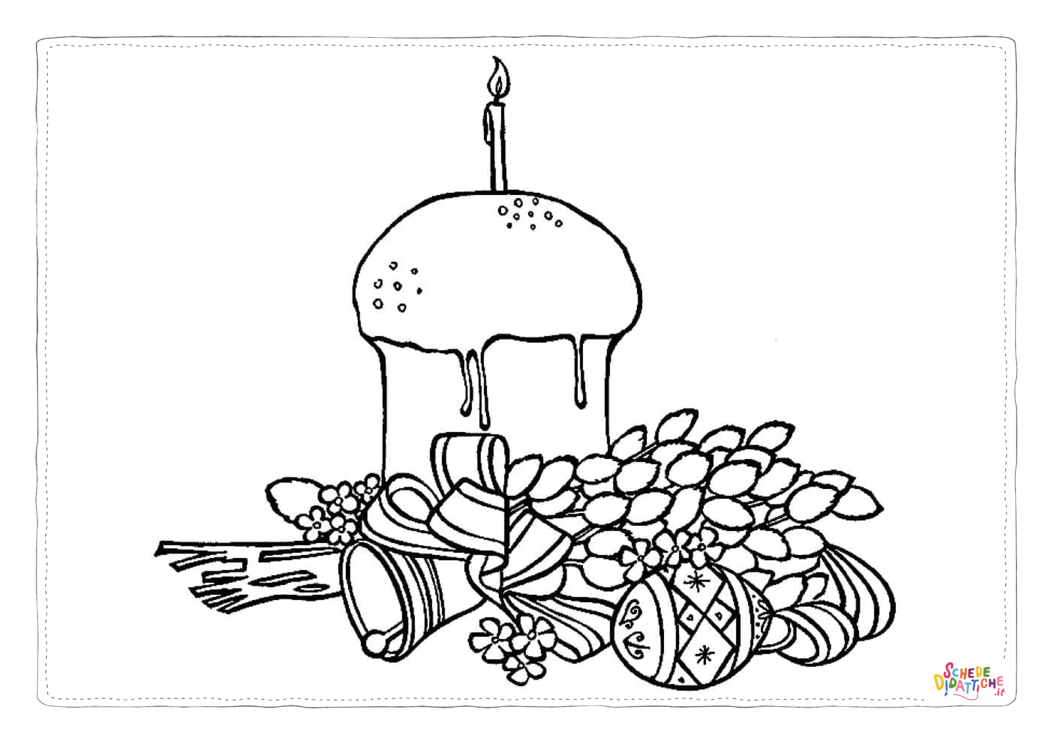 Disegno di uovo di Pasqua da stampare e colorare 124