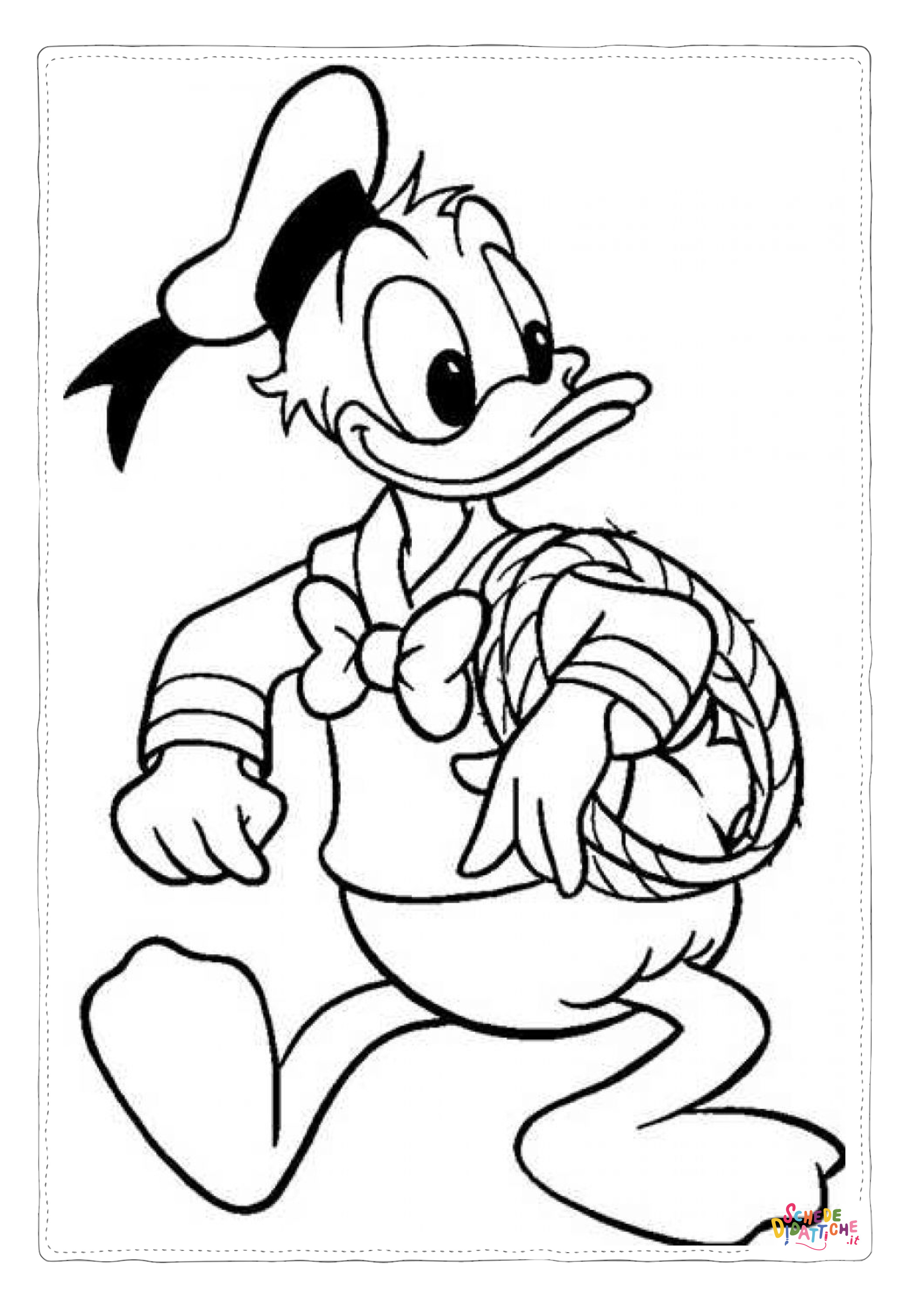 Disegno "Disegno di Paperino da stampare e colorare 42" Disegno di Paperino da stampare e colorare 42