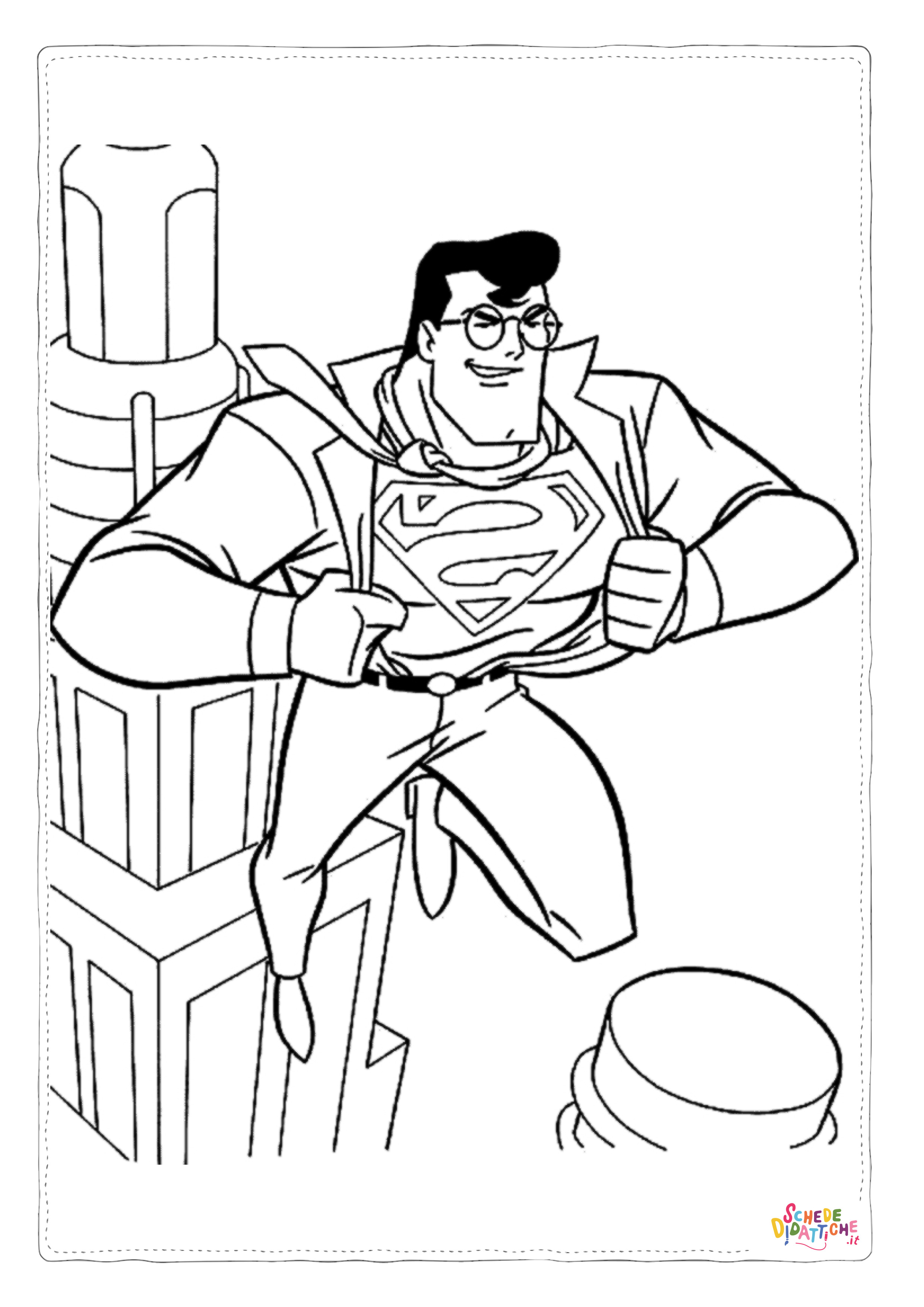 Disegno "Disegno di Superman da stampare e colorare 21" Disegno di Superman da stampare e colorare 21