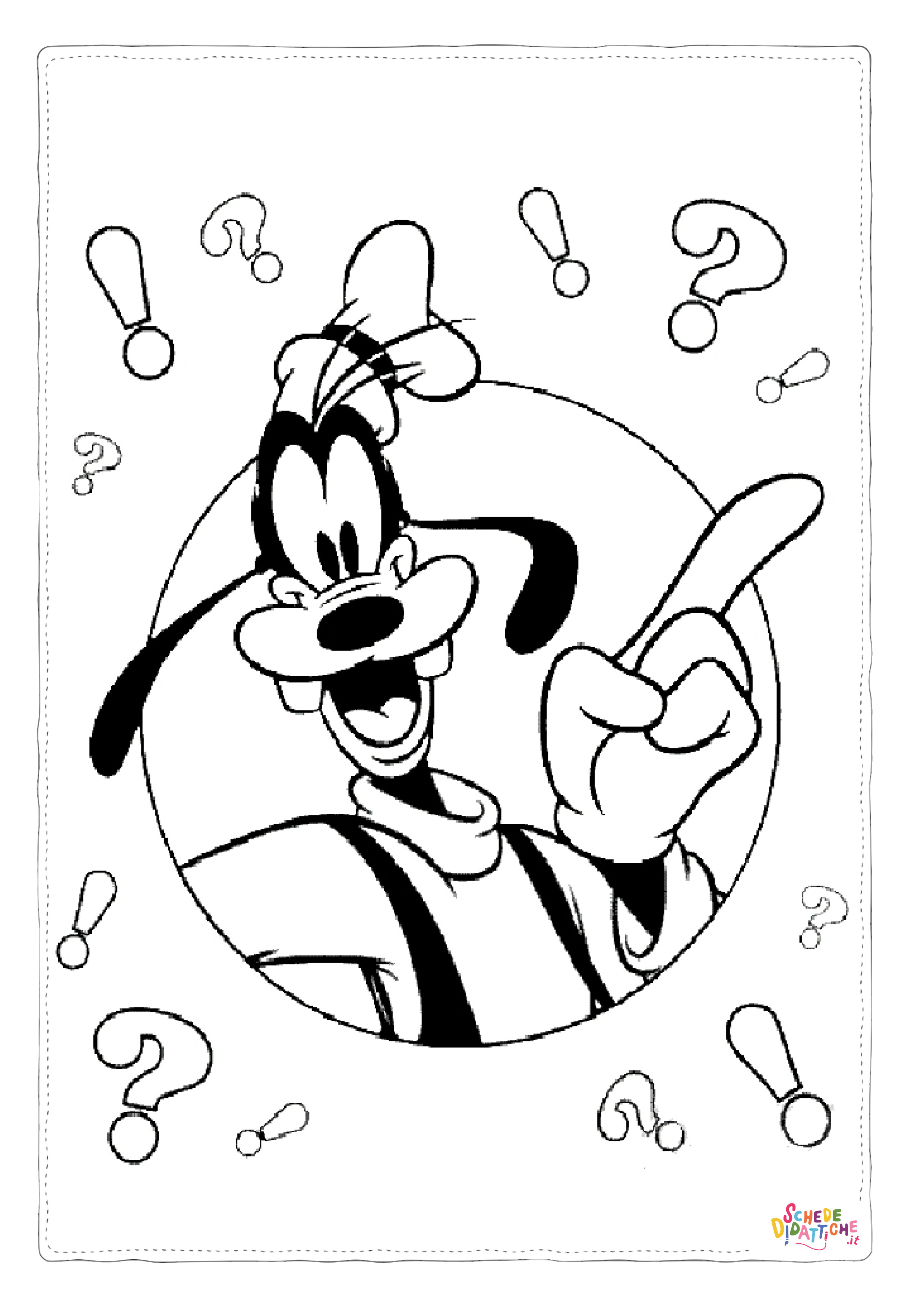 Disegno "Disegno di Pippo da stampare e colorare 35" Disegno di Pippo da stampare e colorare 35