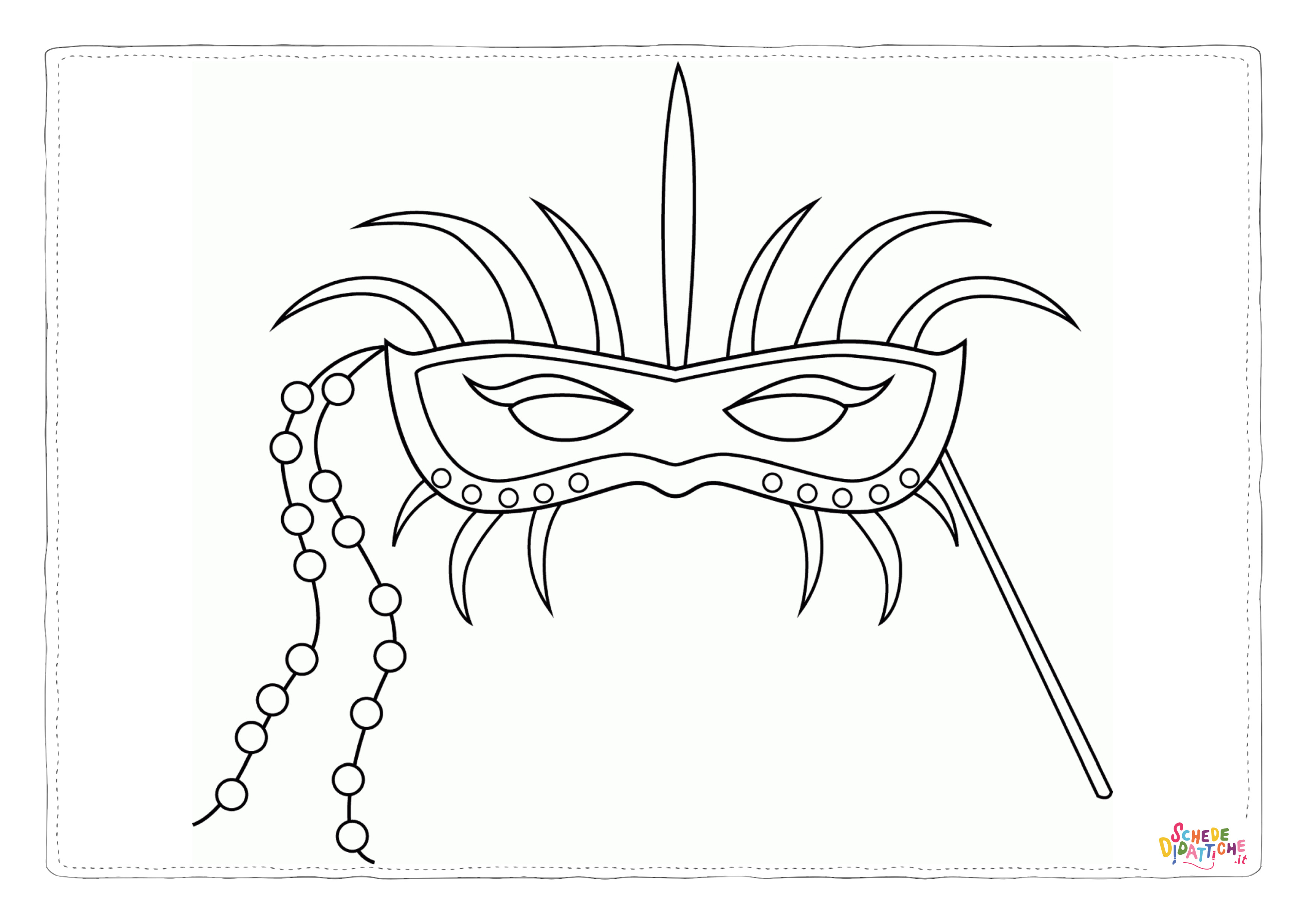 Disegno di maschera da stampare e colorare 90