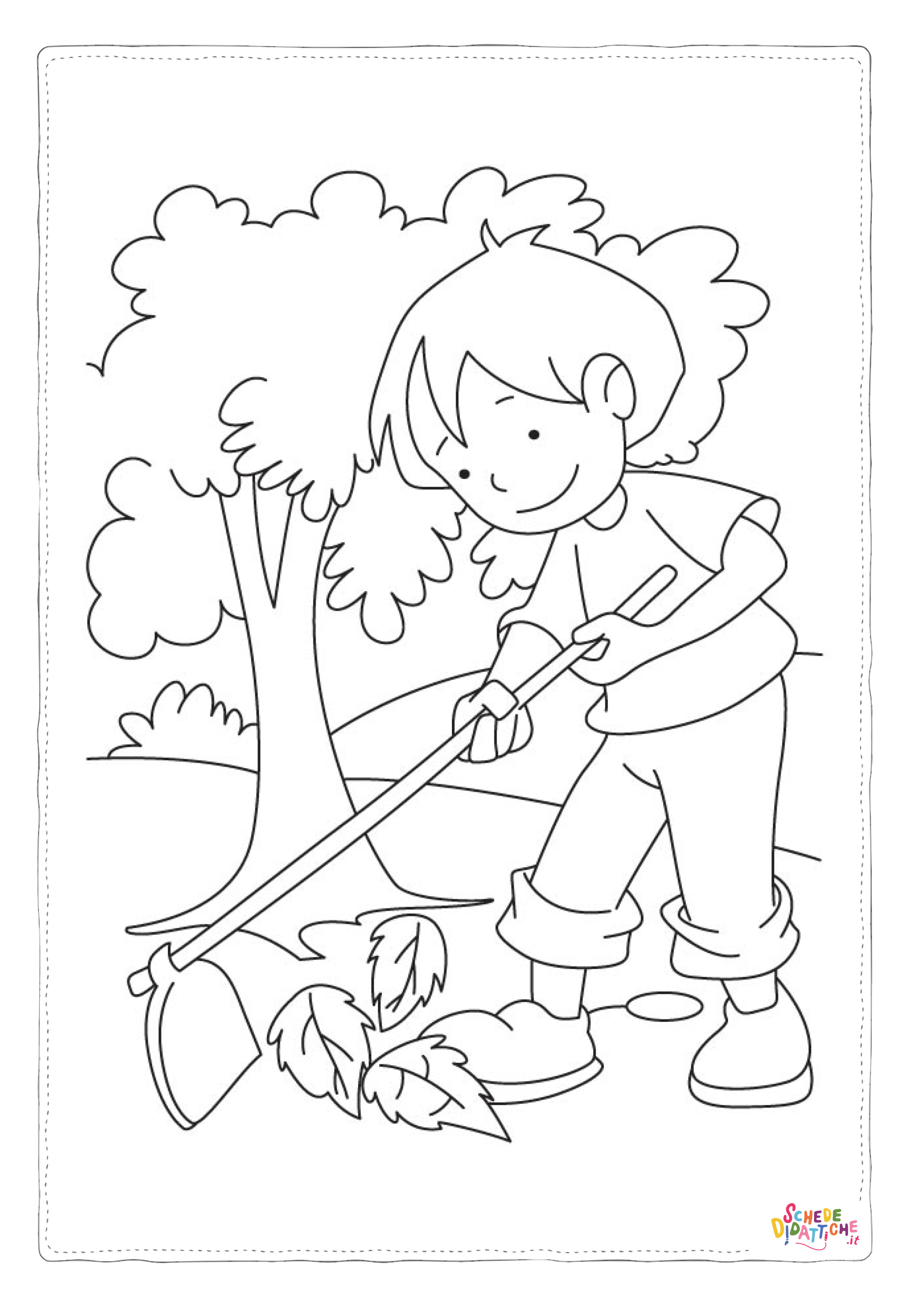 Disegno "Disegno di giardiniere da stampare e colorare 22" Disegno di giardiniere da stampare e colorare 22