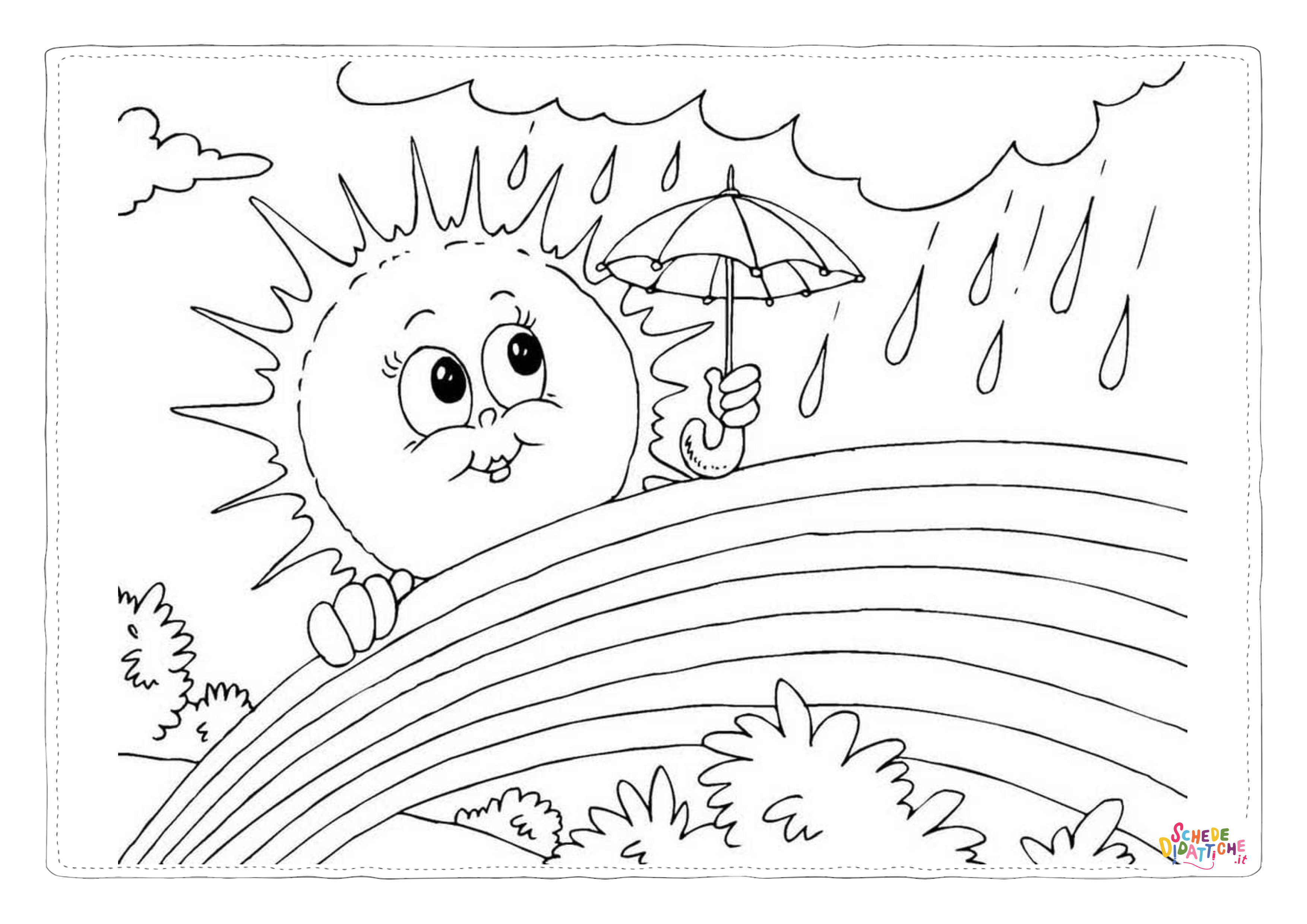 Disegno "Disegno di arcobaleno da stampare e colorare 62" Disegno di arcobaleno da stampare e colorare 62