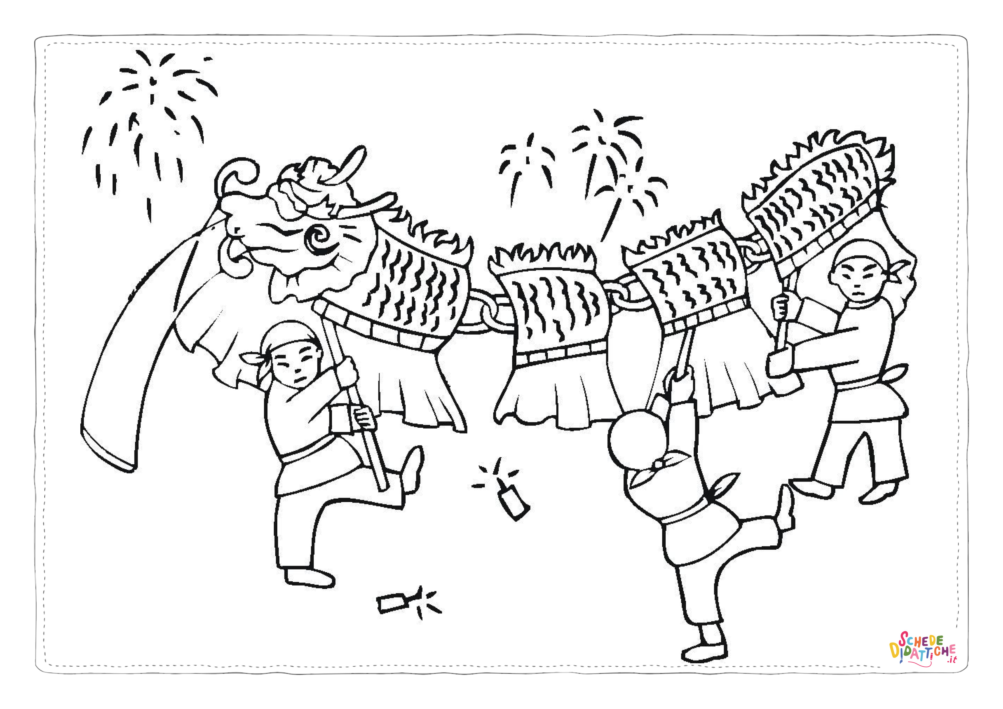 Disegno "Disegno di dragone da stampare e colorare 43" Disegno di dragone da stampare e colorare 43