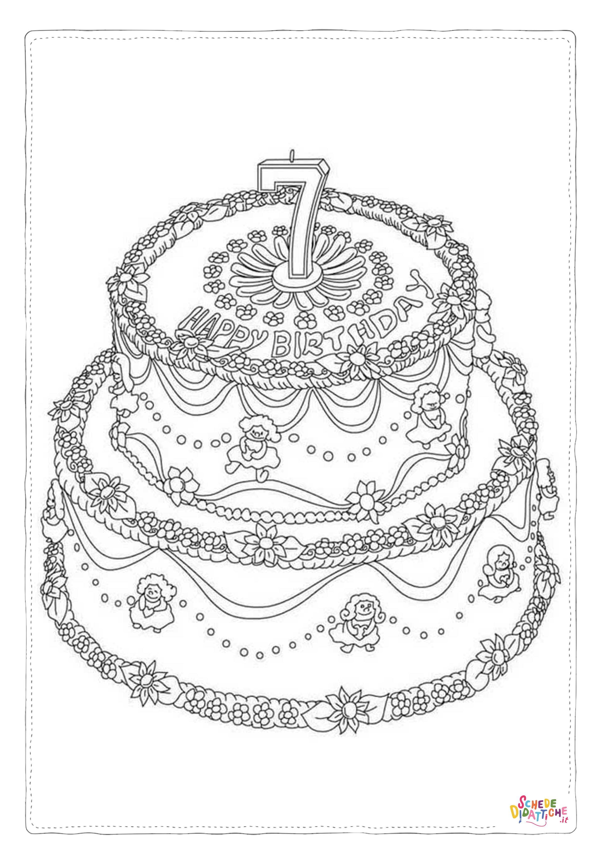 Disegno "Disegno di compleanno da stampare e colorare 75" Disegno di compleanno da stampare e colorare 75